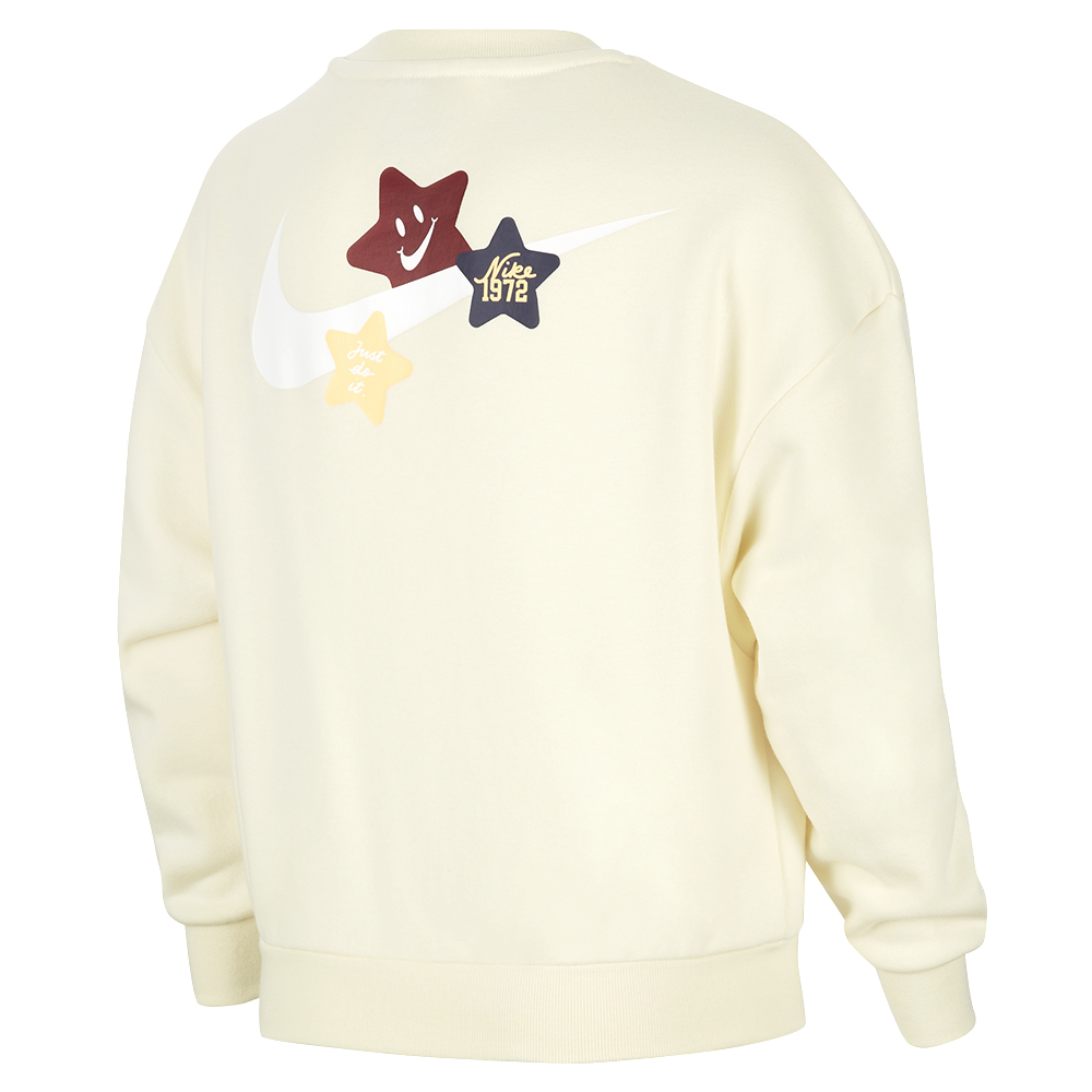 Nike K NSW CREW FLC GCEL 童裝 米白色 休閒 上衣 長袖 FV8449-113