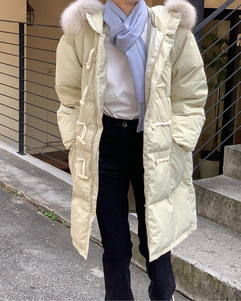 [現貨] 年糕釦羽絨外套 [ 2色 / Free ]