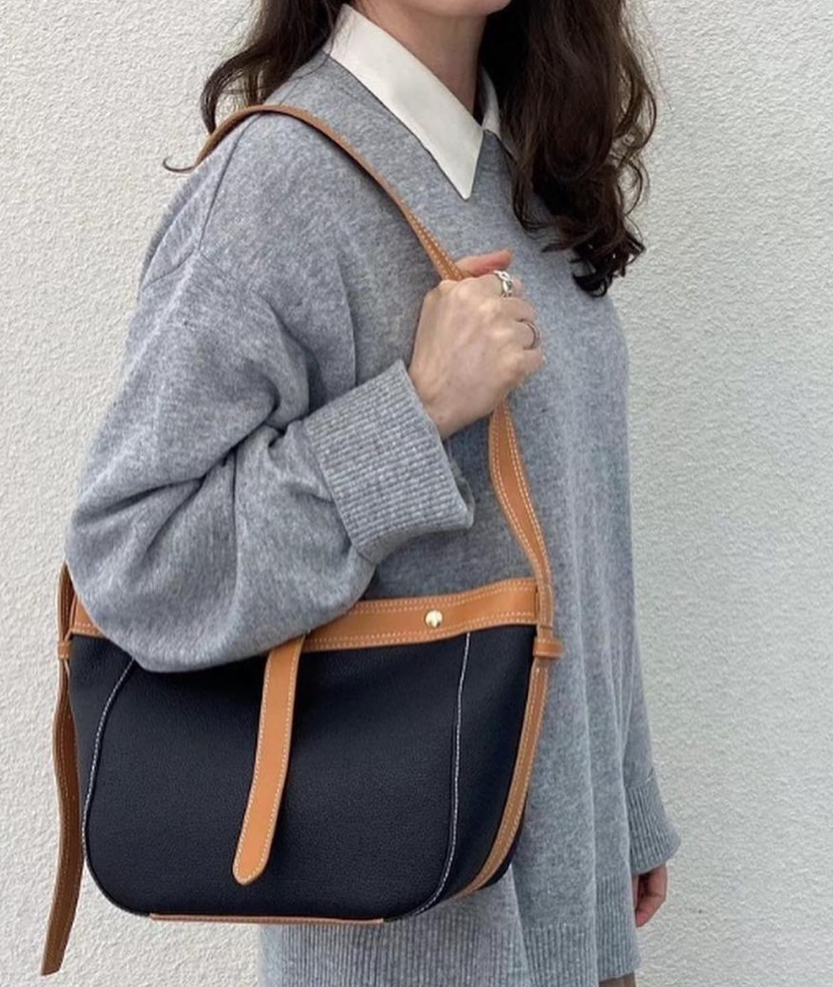 現貨 高質牛皮側孭袋