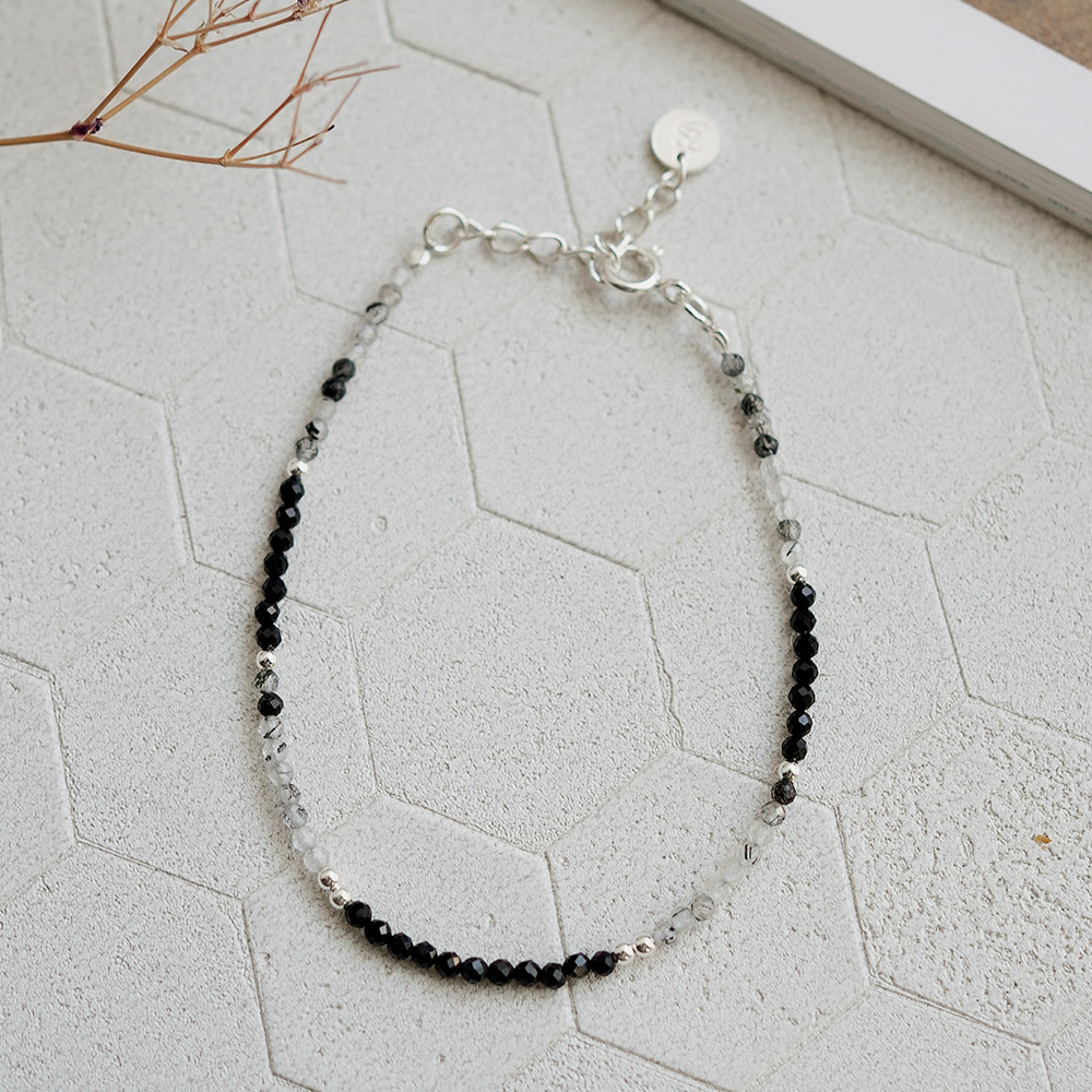 【飾品禮盒】致神秘的妳純銀手鍊二入組(黑瑪瑙)/G16 |女生禮物 情人節禮物 聖誕禮物禮盒