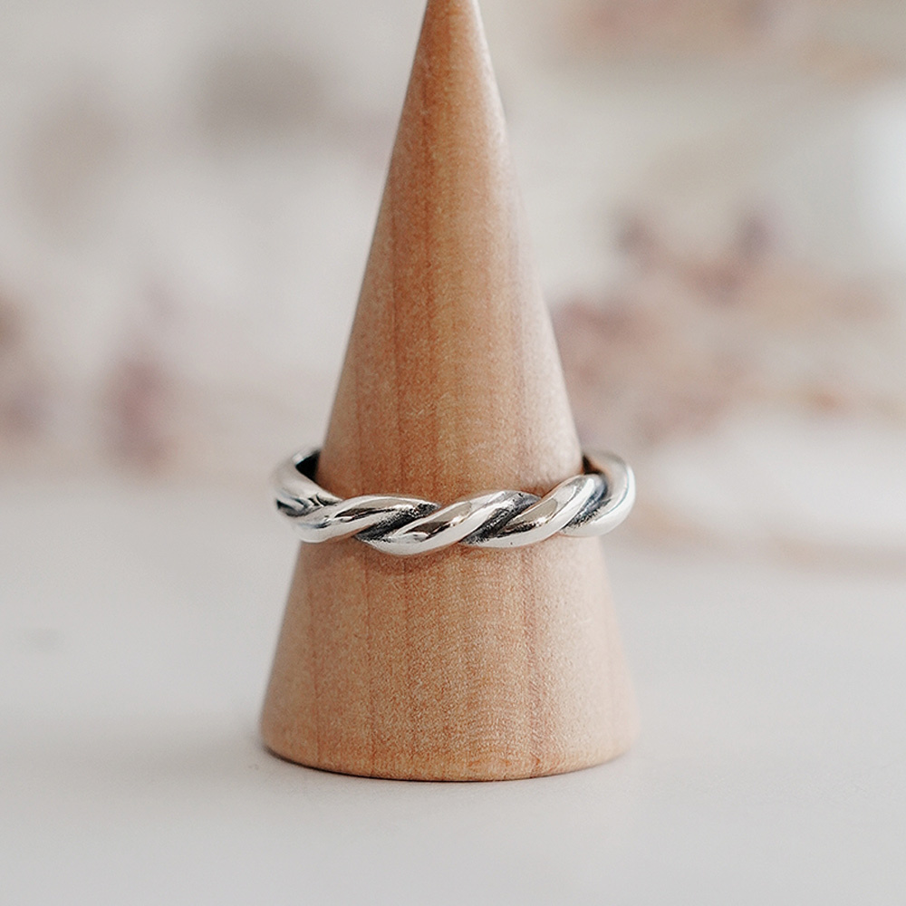 復古風純銀戒指/SR960|個性 泰銀 中性 麻花戒子 畢業禮物 七夕