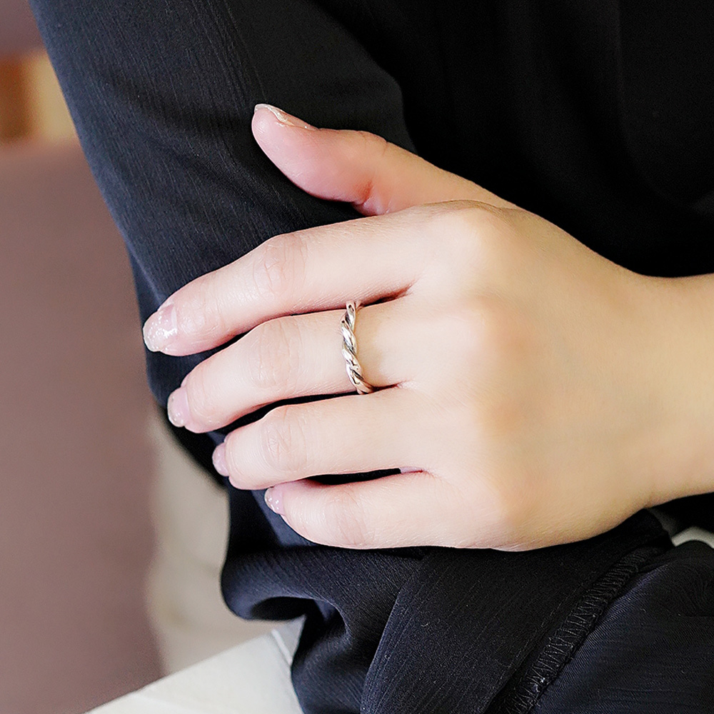 復古風純銀戒指/SR960|個性 泰銀 中性 麻花戒子 畢業禮物 七夕