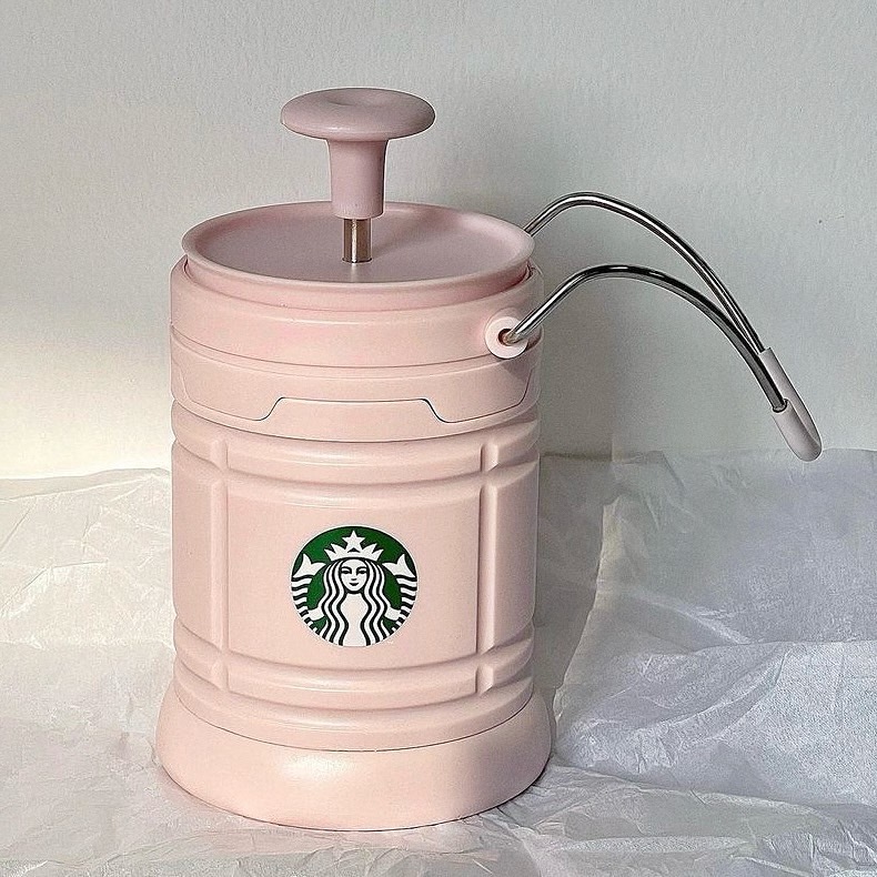 星巴克 STARBUCKS 露營必備 露營燈 夜燈 軍綠色 粉色