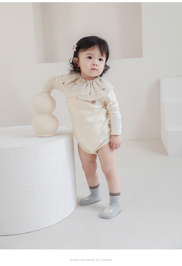 白鴨小熊止滑襪