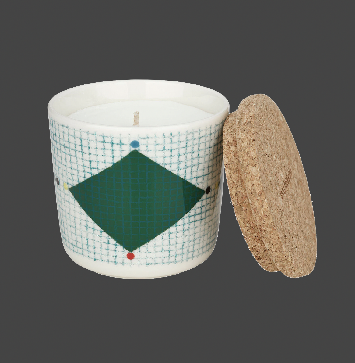 香薰蠟燭杯 | Green | Losange scented candle, Sauna Path fragrance