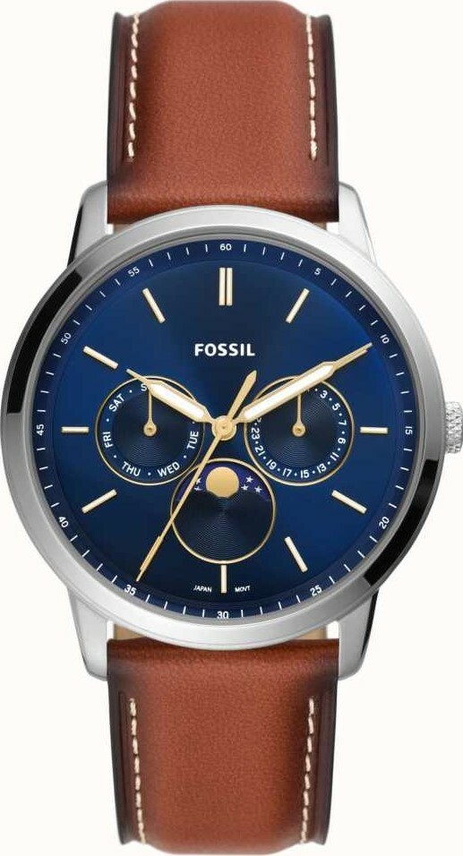 萬年鐘錶 - Fossil    質感皮革日夜顯示男錶  FS5903   錶徑42MM