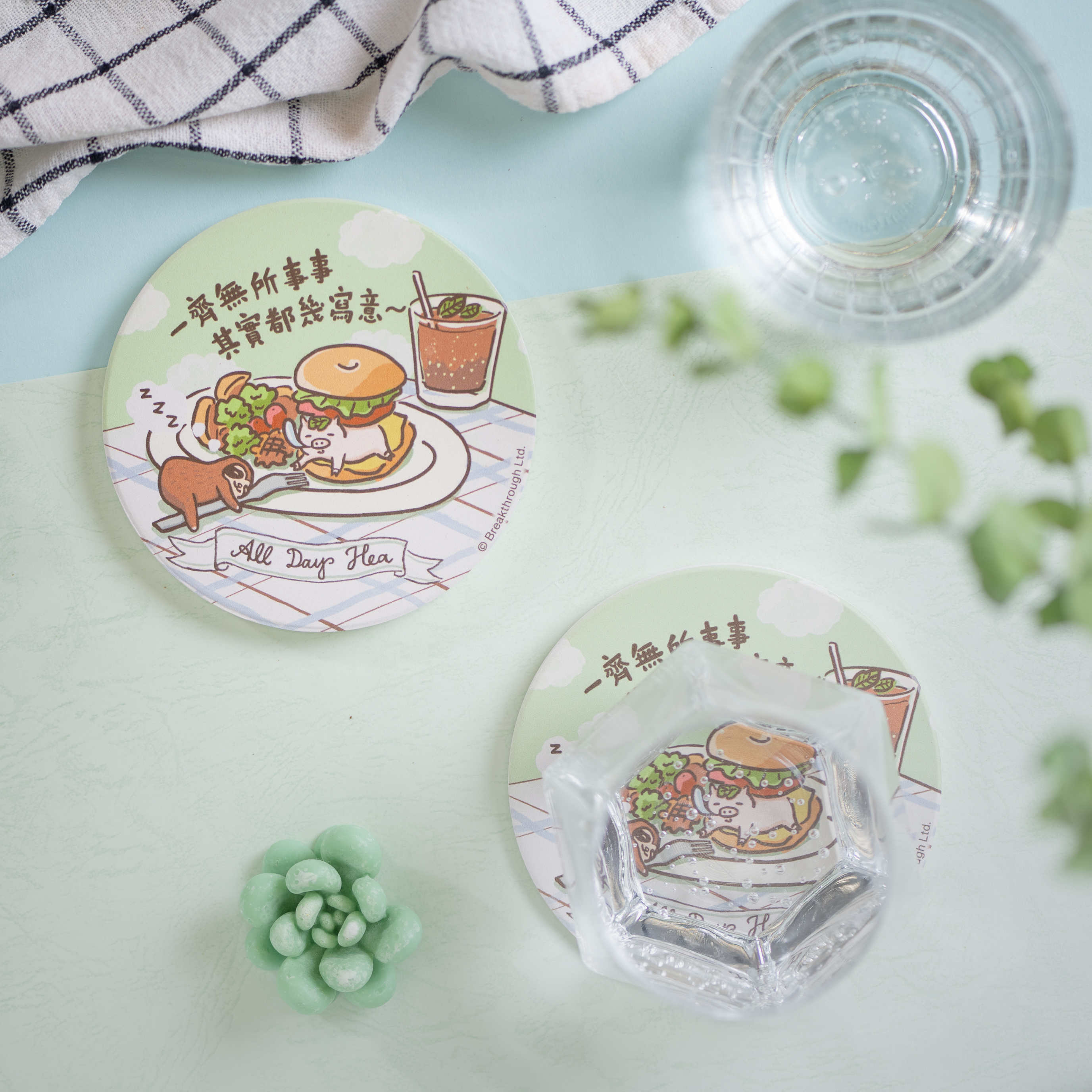 小鳳豬日常小物｜陶瓷吸水杯墊