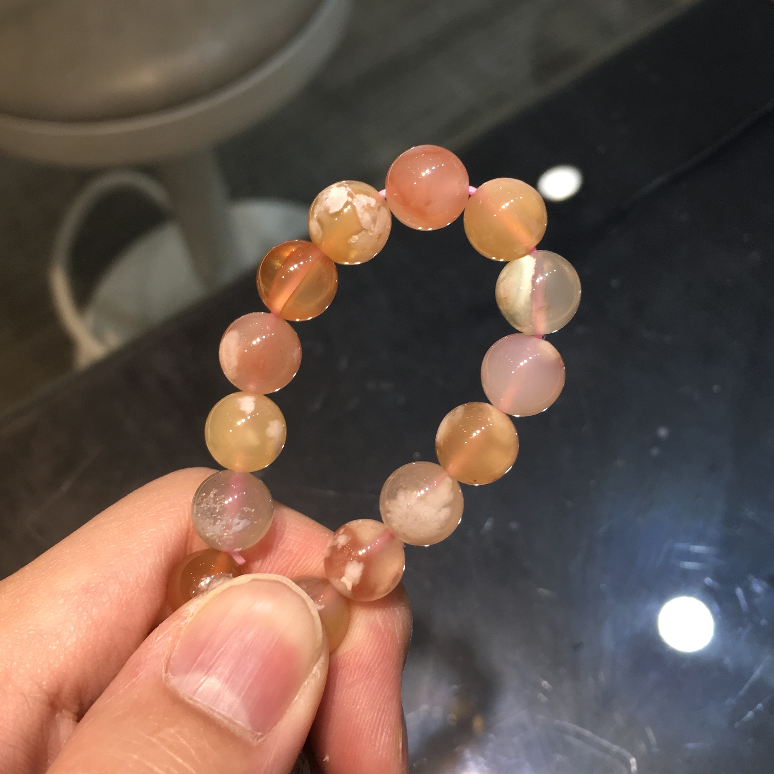 櫻花瑪瑙手串 65273 9mm