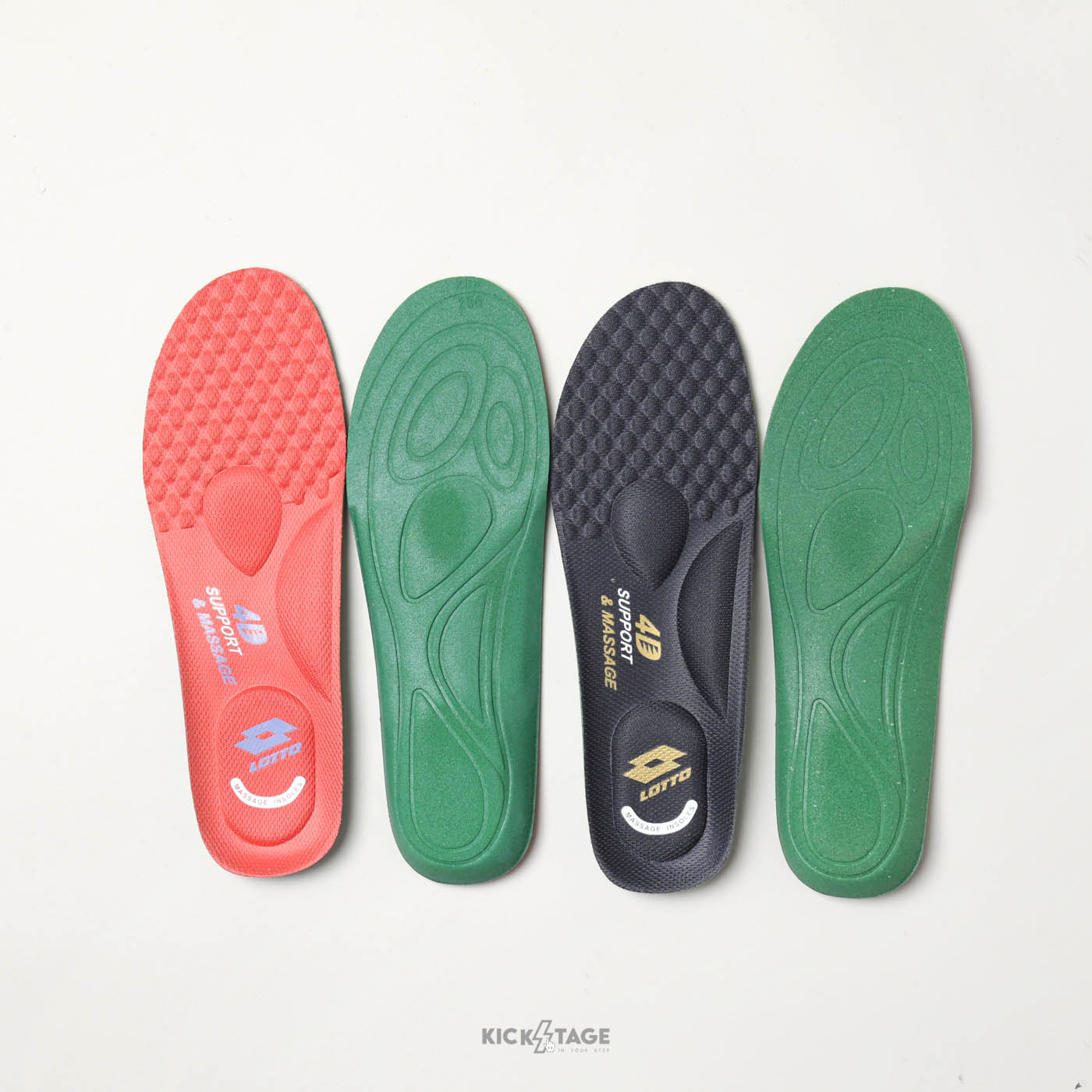 LOTTO INSOLE 樂得 4D 支撐按摩紓壓鞋墊 玫紅【LT3CWI5022】灰金【LT3CMI5018】