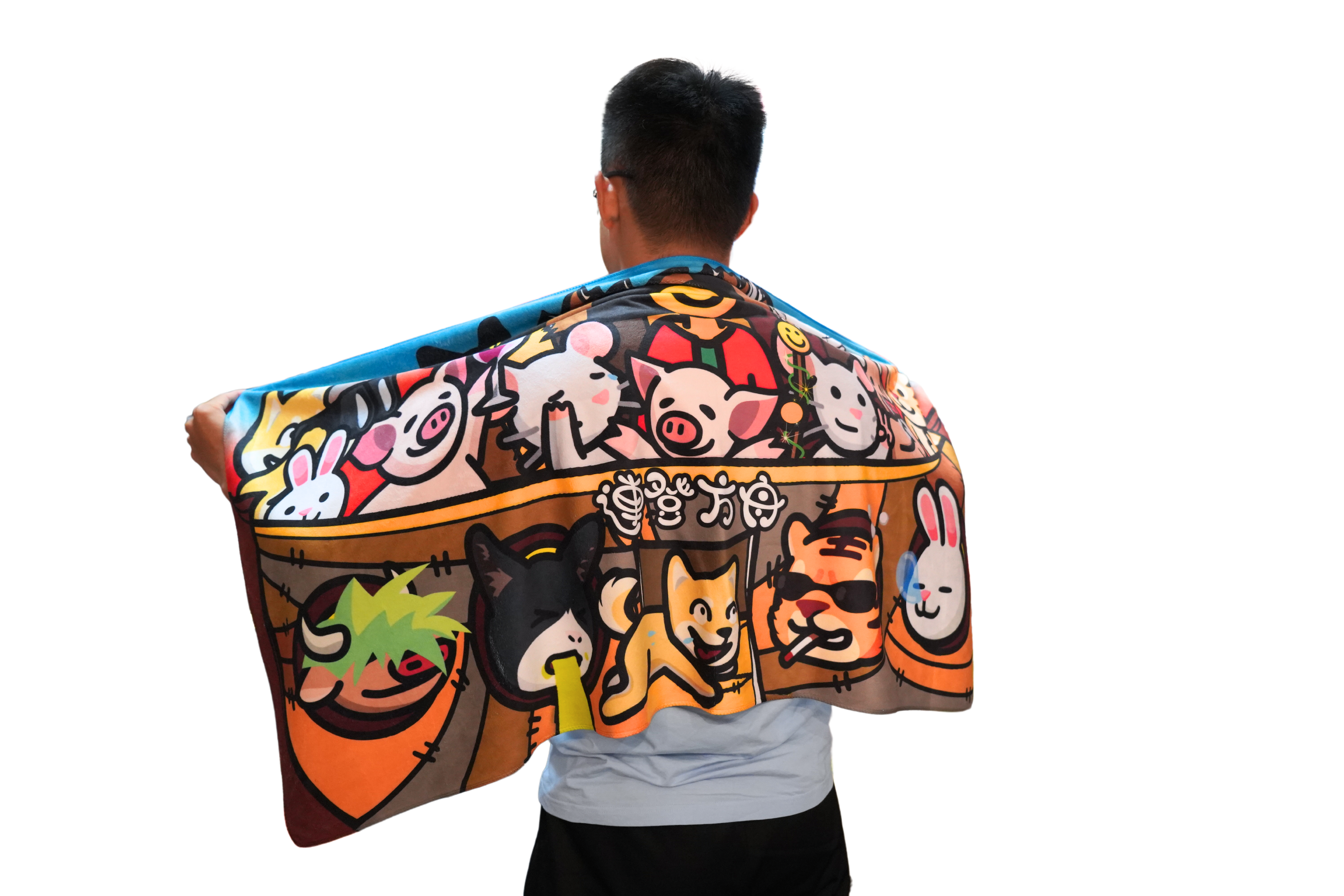 Crab x LIHKG 連登動物方舟大毛巾| 120*60cm| 蟹貨倉自創產品| LIHKG 官方授權產品系列| 本土品牌