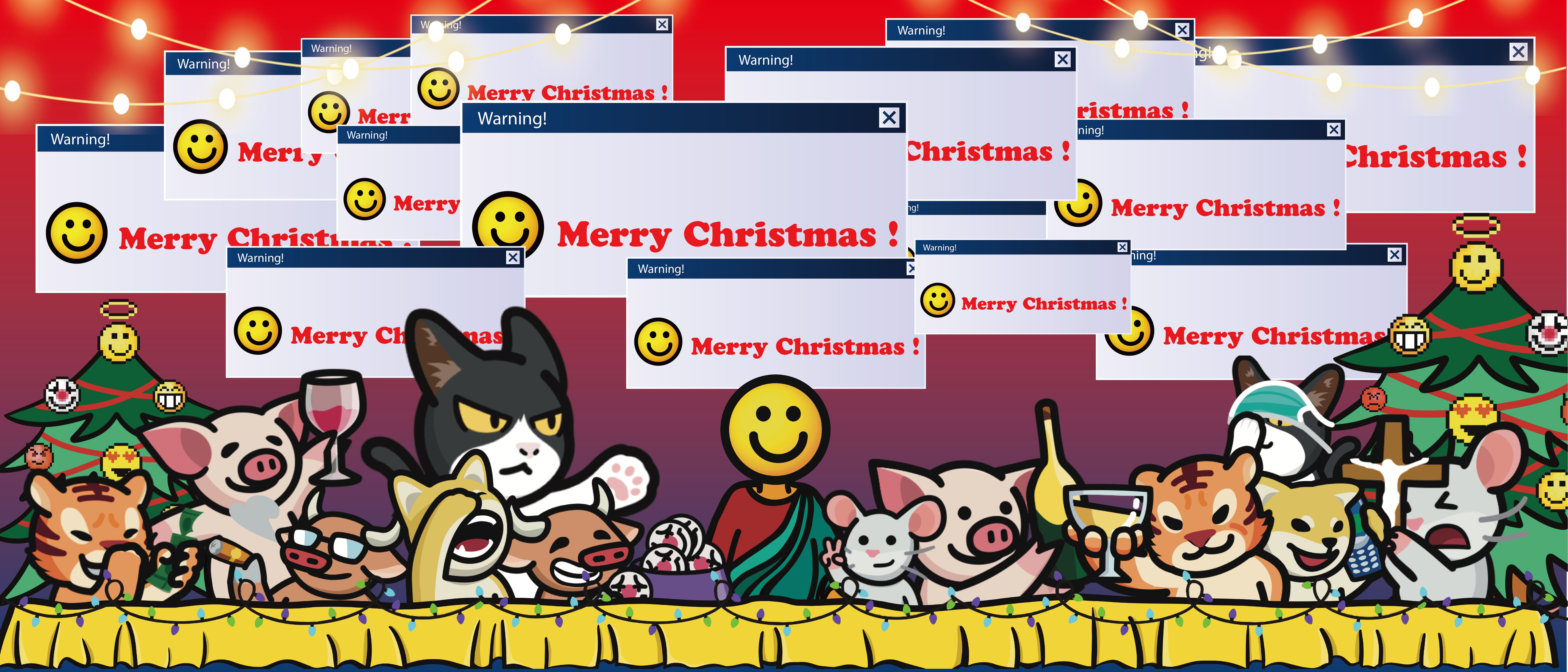 Crab x LIHKG 連登動物最後的晚餐大毛巾| 120*52cm| 蟹貨倉自創產品| LIHKG 官方授權產品系列| 本土品牌