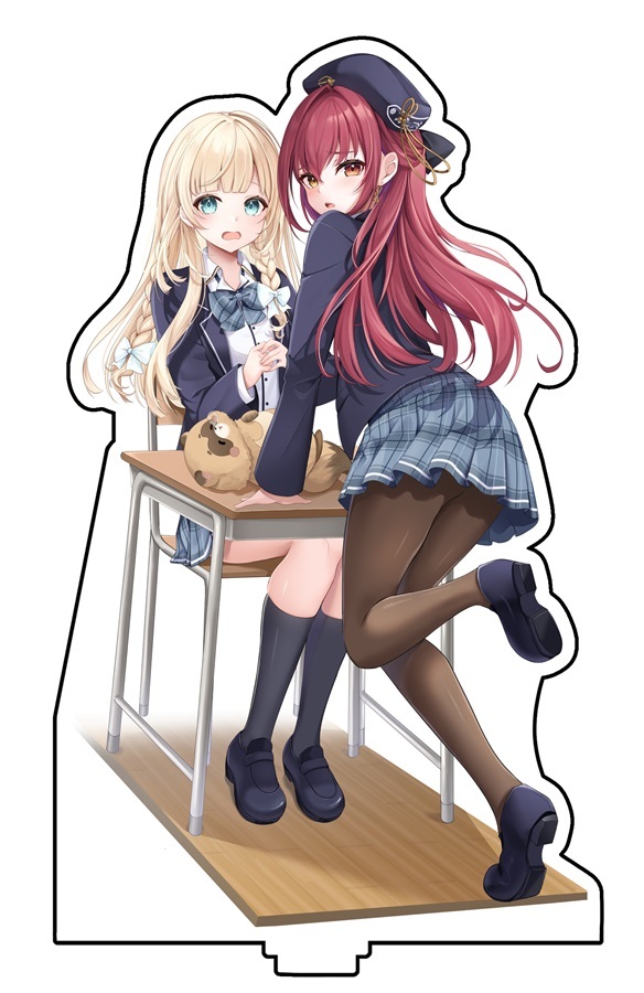 C103「同人代購」Lapin - 【C103】風真いろは&宝鐘マリン(制服)アクリルスタンド 立牌