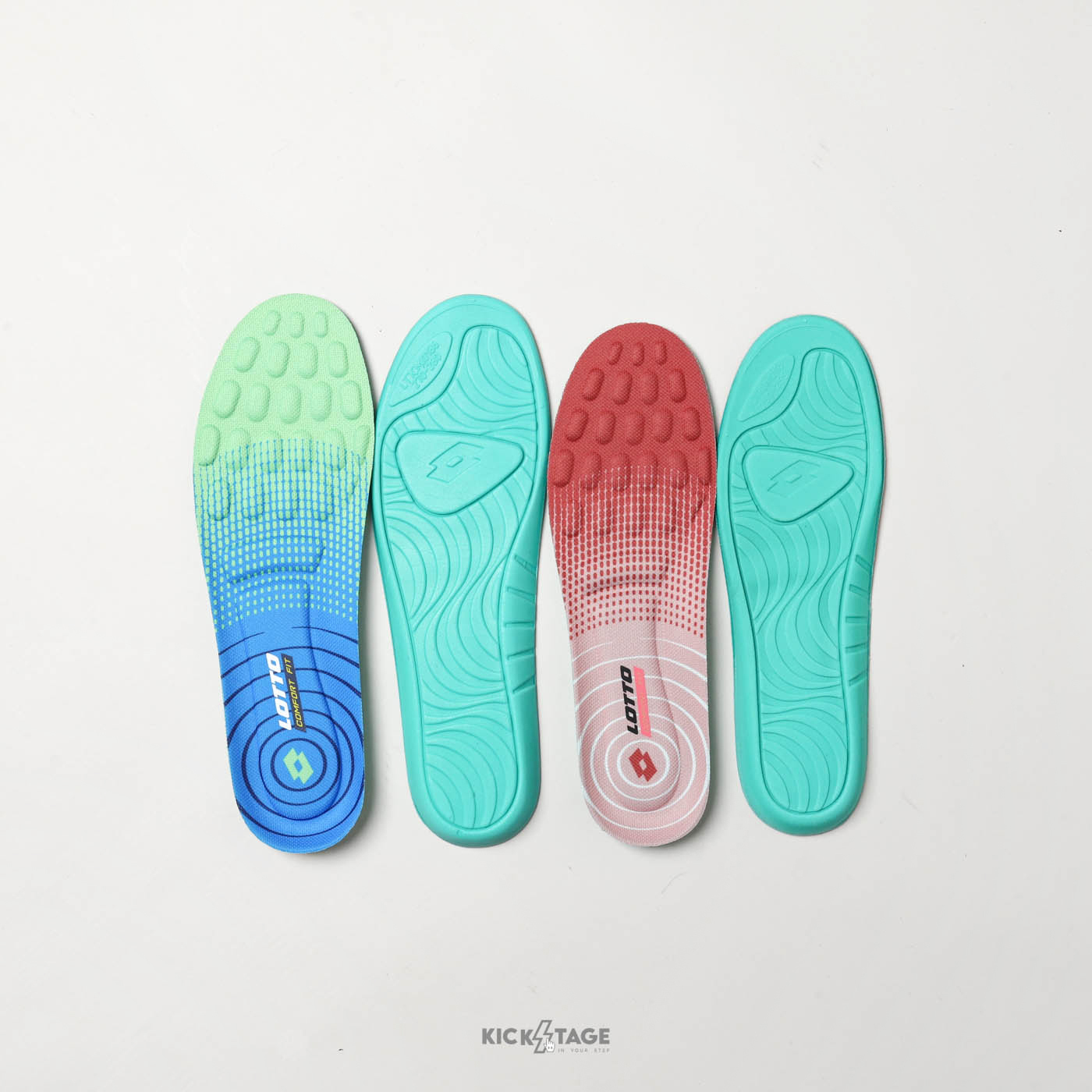 LOTTO INSOLE 樂得 8K 超回彈緩震乳膠鞋墊二代 藍綠漸層【LT3CMI0536】粉紅漸層【LT3CWI0542】