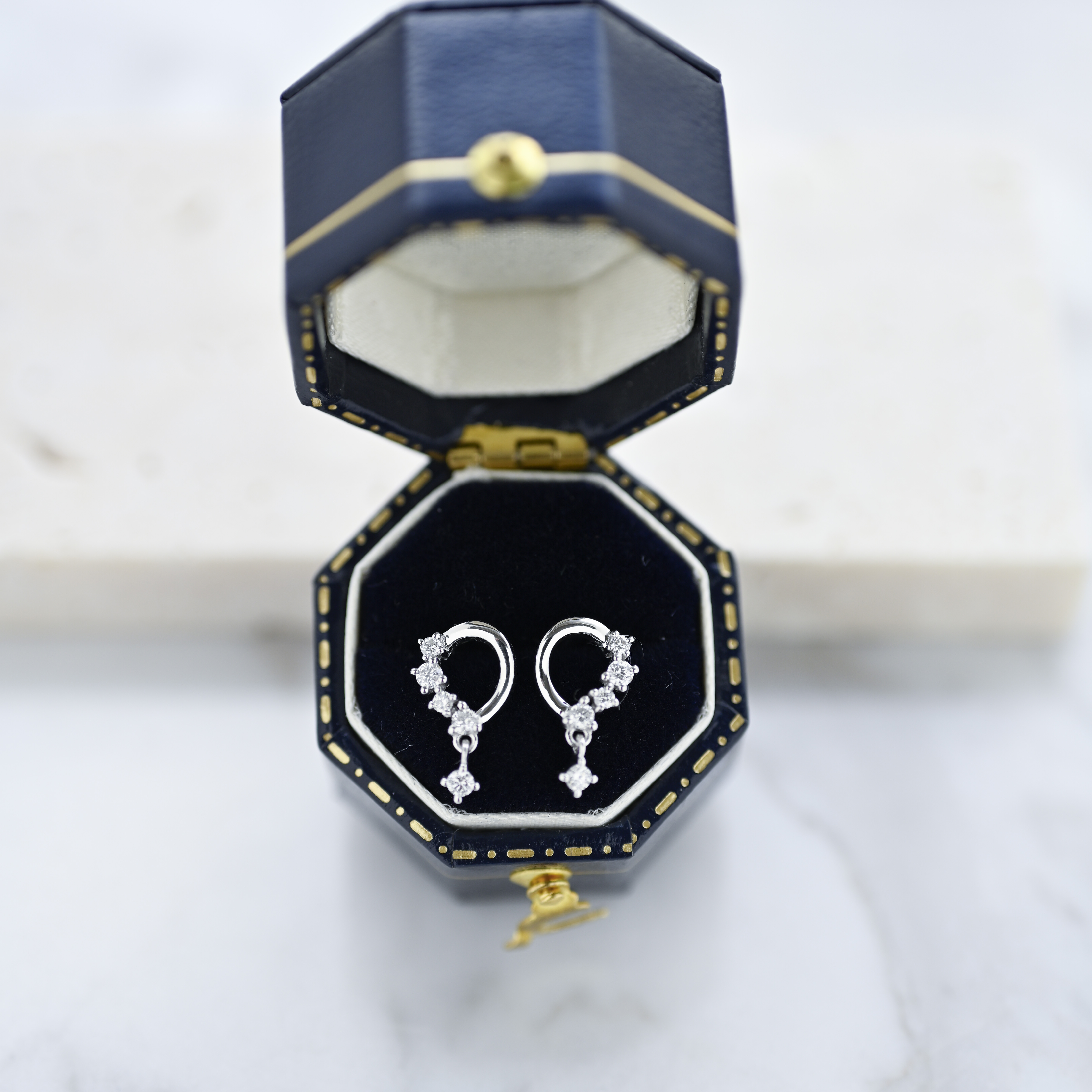 18K Water Drop Diamond Earring