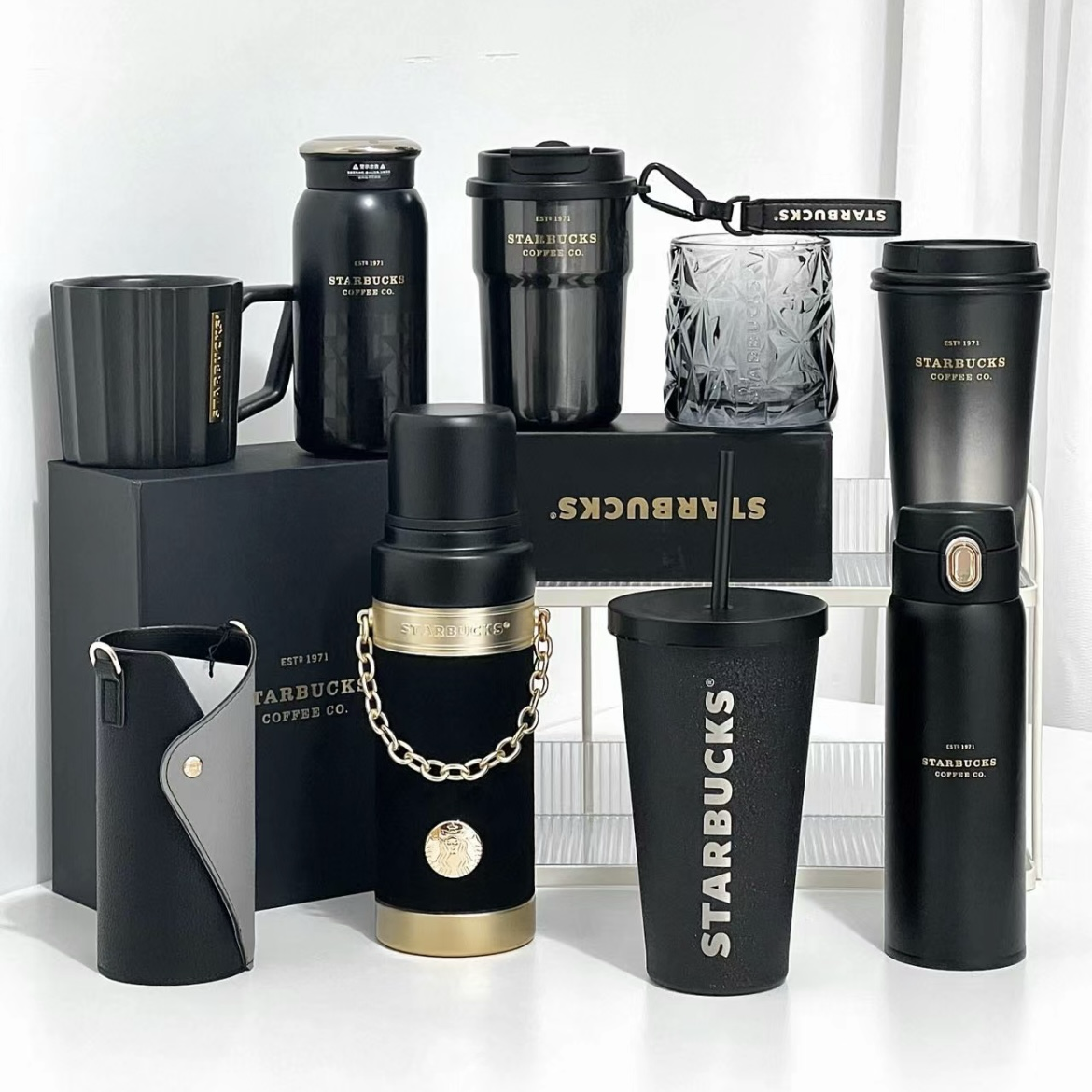 Starbucks 星巴克 寶藏系列 黑金 流金 保溫杯 冷飲杯 玻璃杯 吸管杯