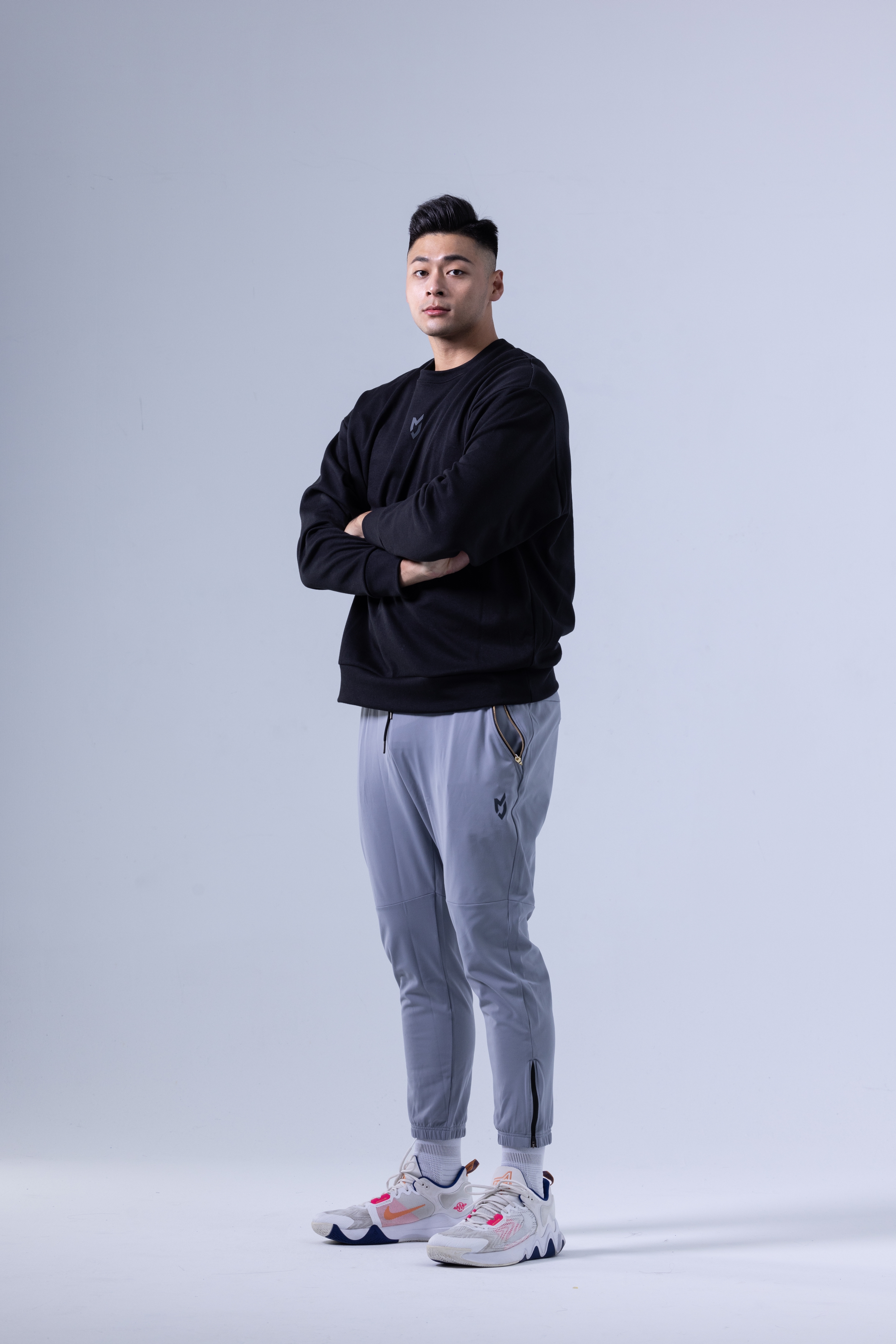 MJC 男版機能運動長褲(灰白)