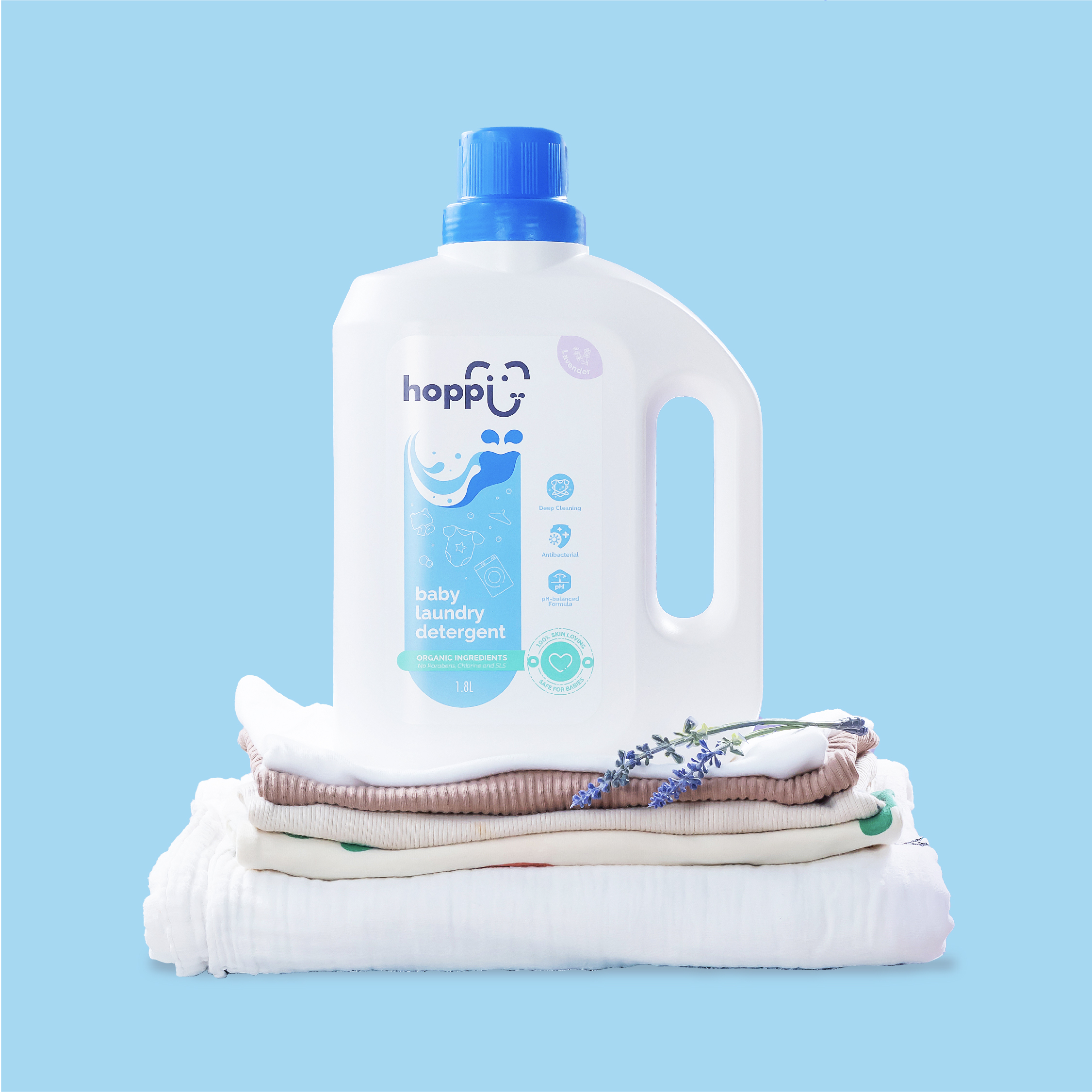 Hoppi酵素抗菌有機嬰兒洗衣精1800ml  銀離子抗菌 植物配方 呵護肌膚