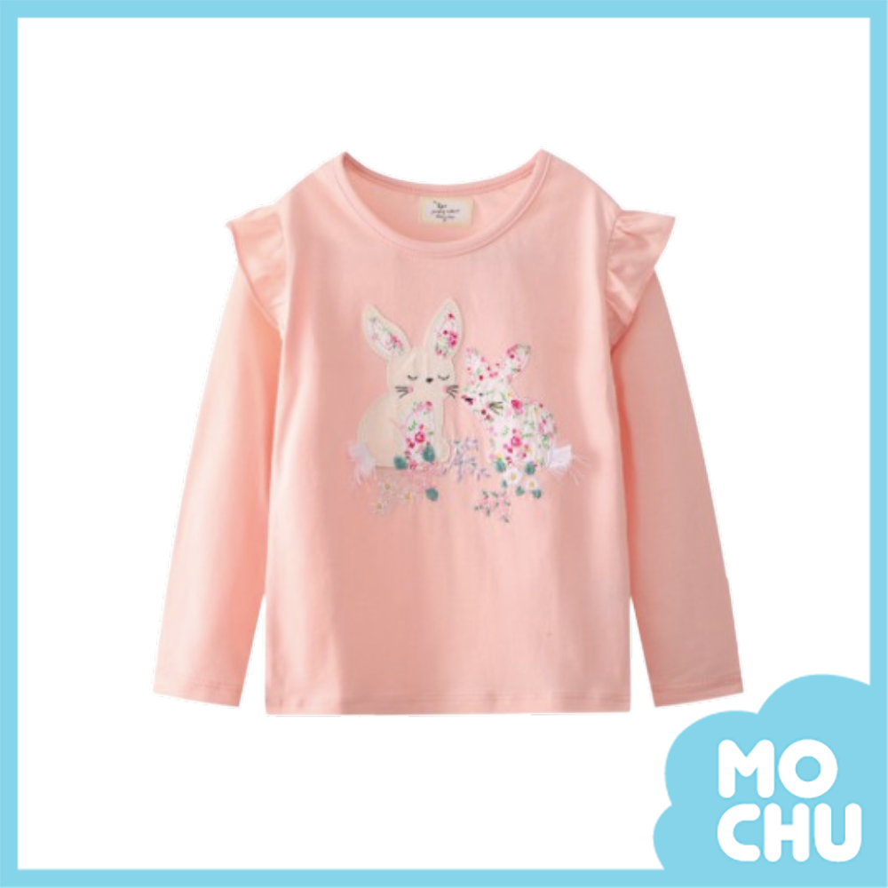 花兔子貼布長袖上衣