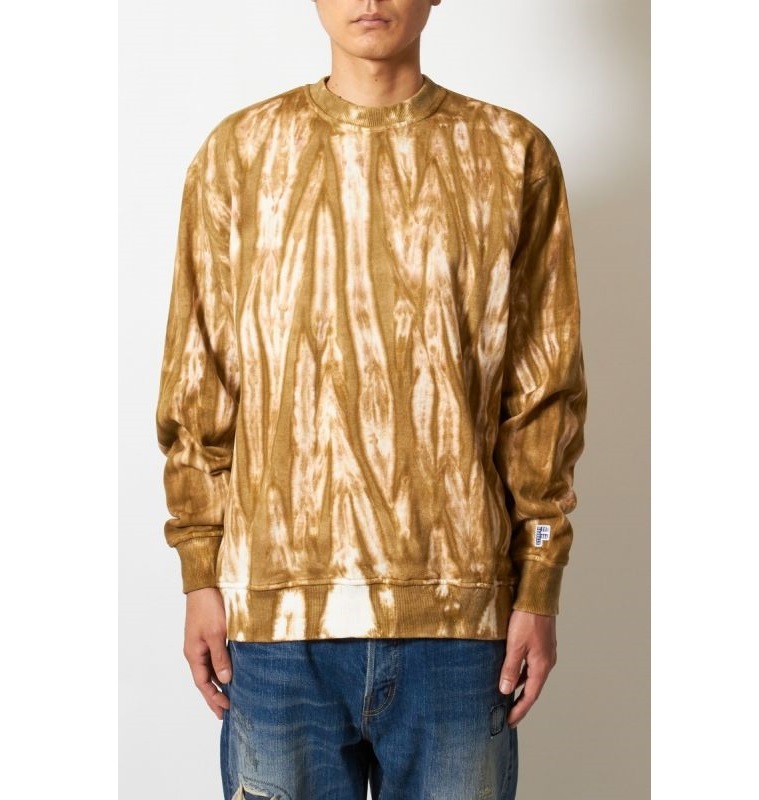 LAST PCS ON SALE: FDMTL JAPAN TIE DYE SWEAT L/S - BROWN SIZE 3 PRE ORDER ITEM (預訂中)