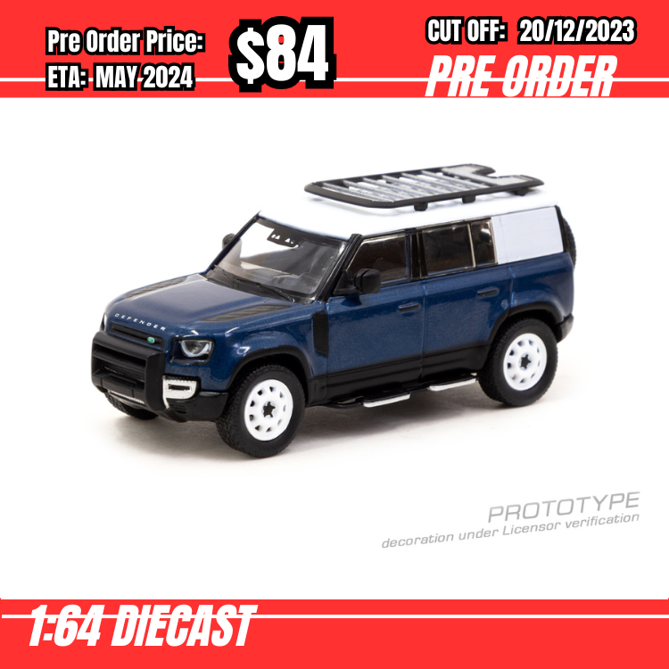 PO-$84 * Tarmac * 1:64 Land Rover Defender 110 Blue [OD07/12]
