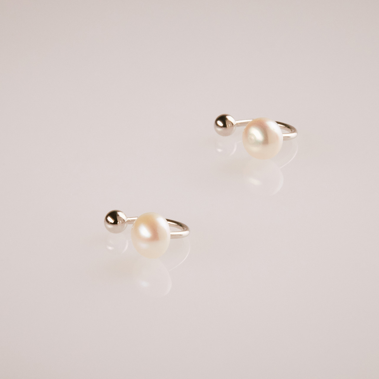 E702|純銀轉珠耳環