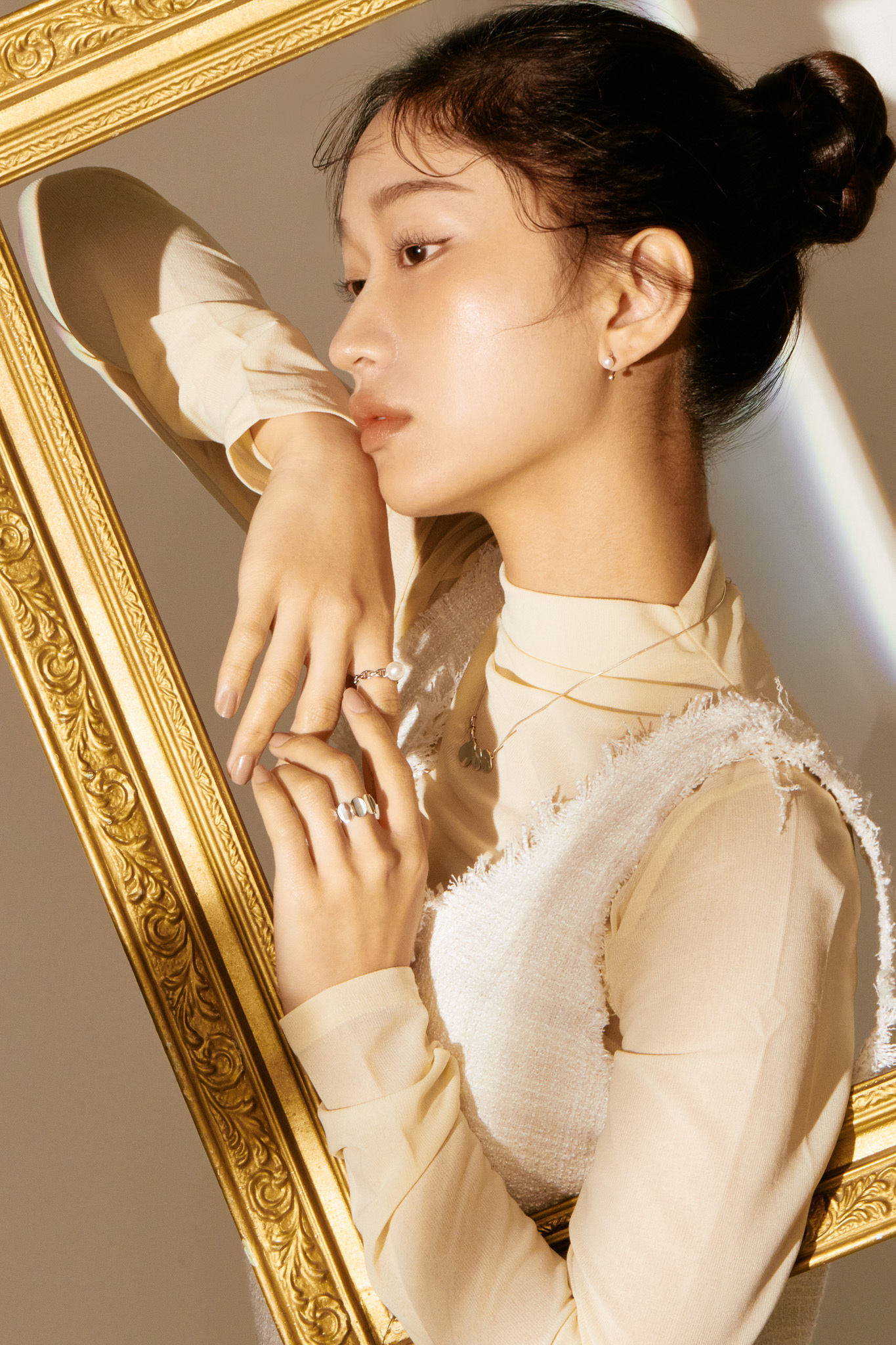 E702|純銀轉珠耳環