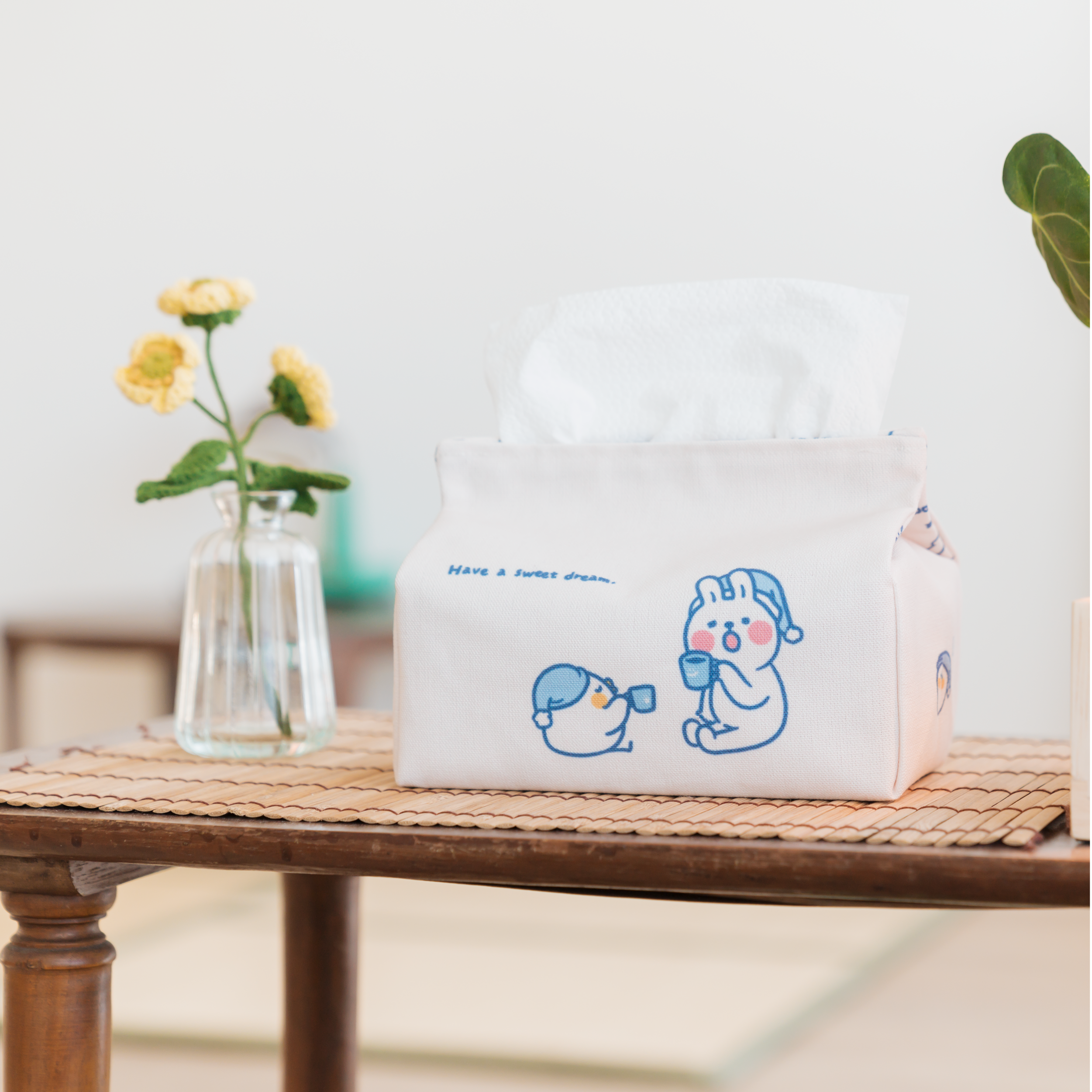 (獨家款)【懶散兔與啾先生x慢慢挑-面紙套】衛生紙 B.說聲晚安