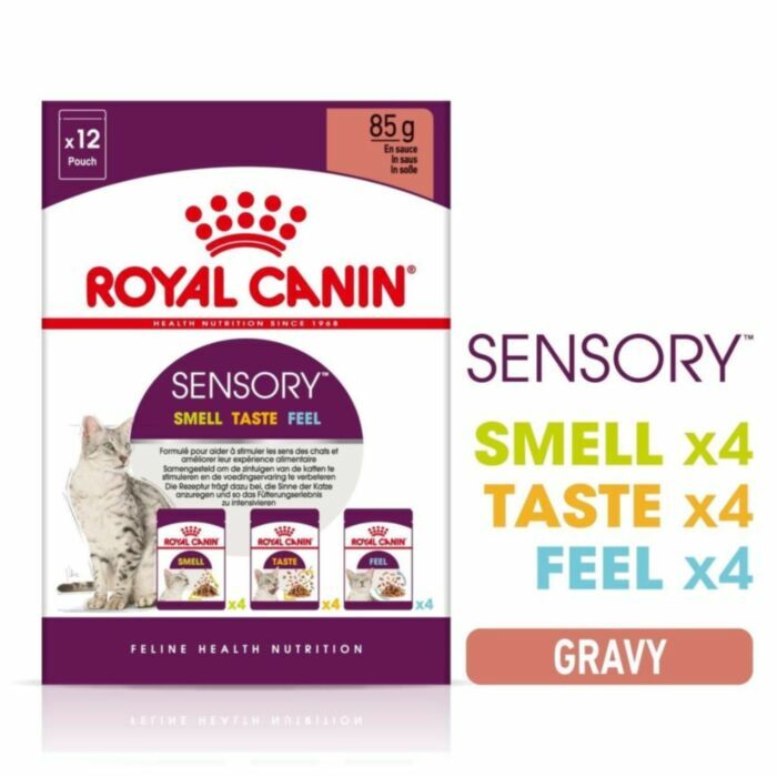 Royal Canin -  貓濕糧 - 貓感系列 - 混合裝營養主食濕糧 (肉汁) 85G (12包)