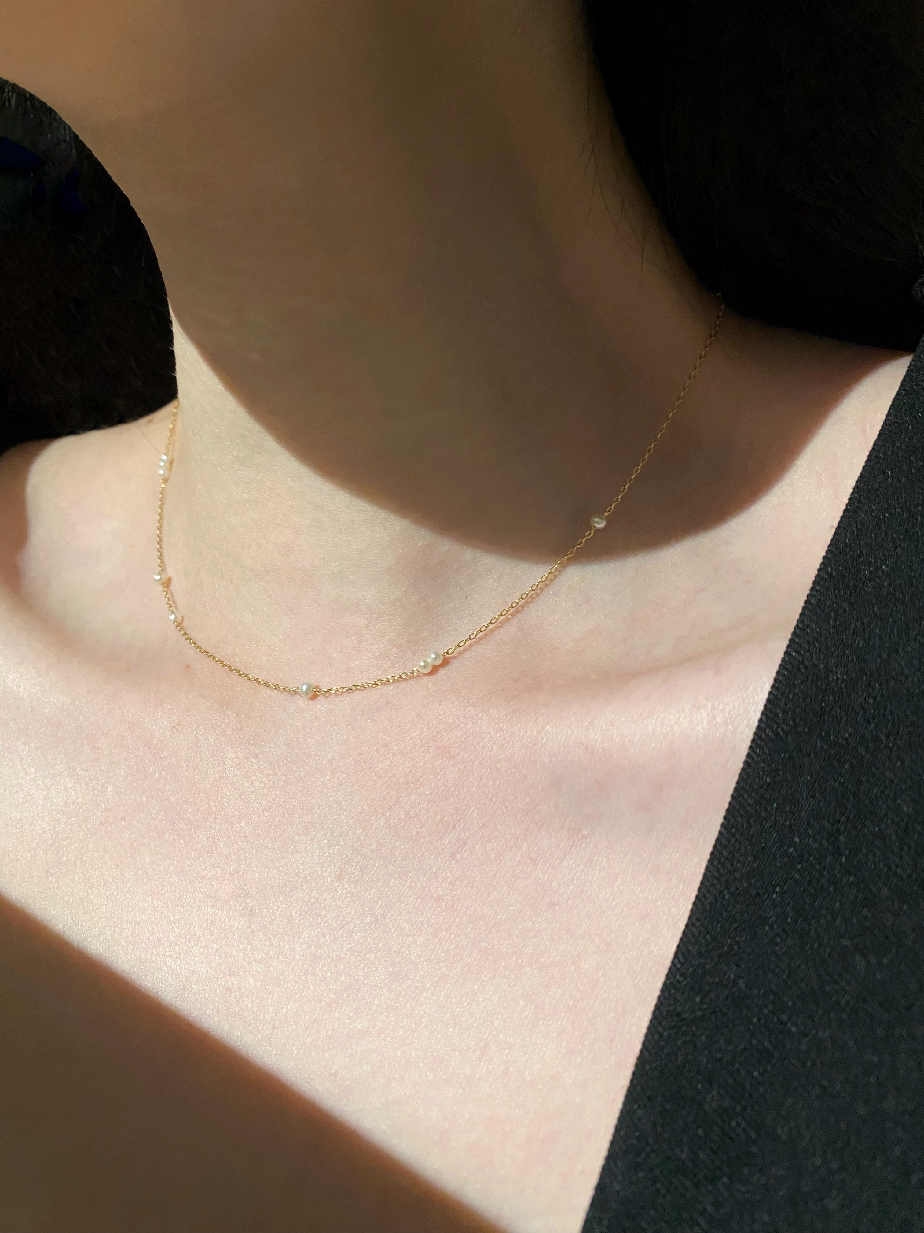 不規則米粒珍珠項鍊