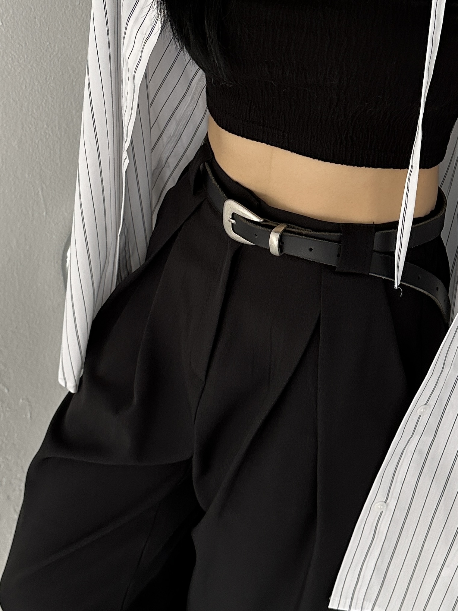 Q06 真皮 液態鍍銀皮帶 (3款)