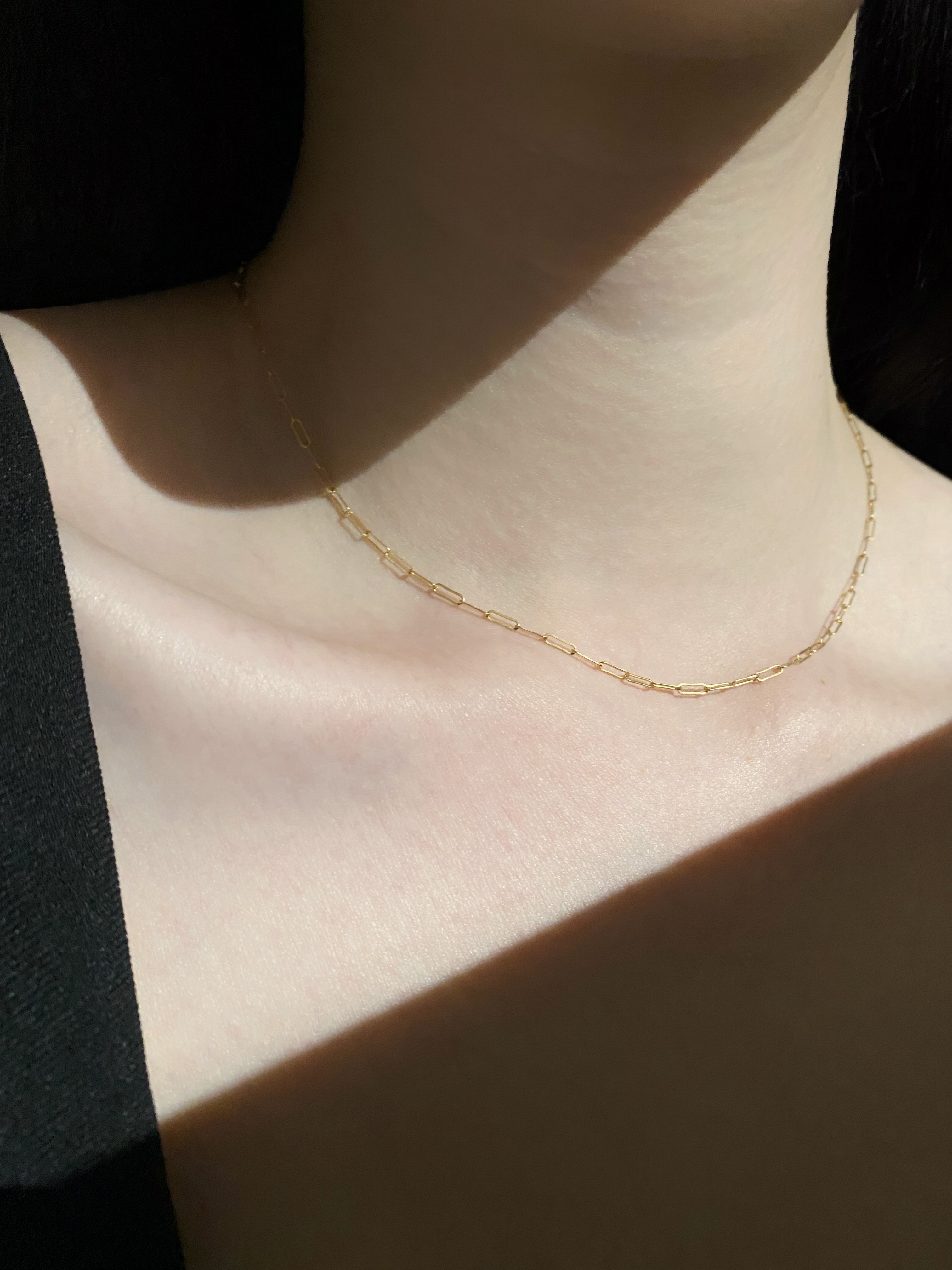 微粗鏤空長方項鍊