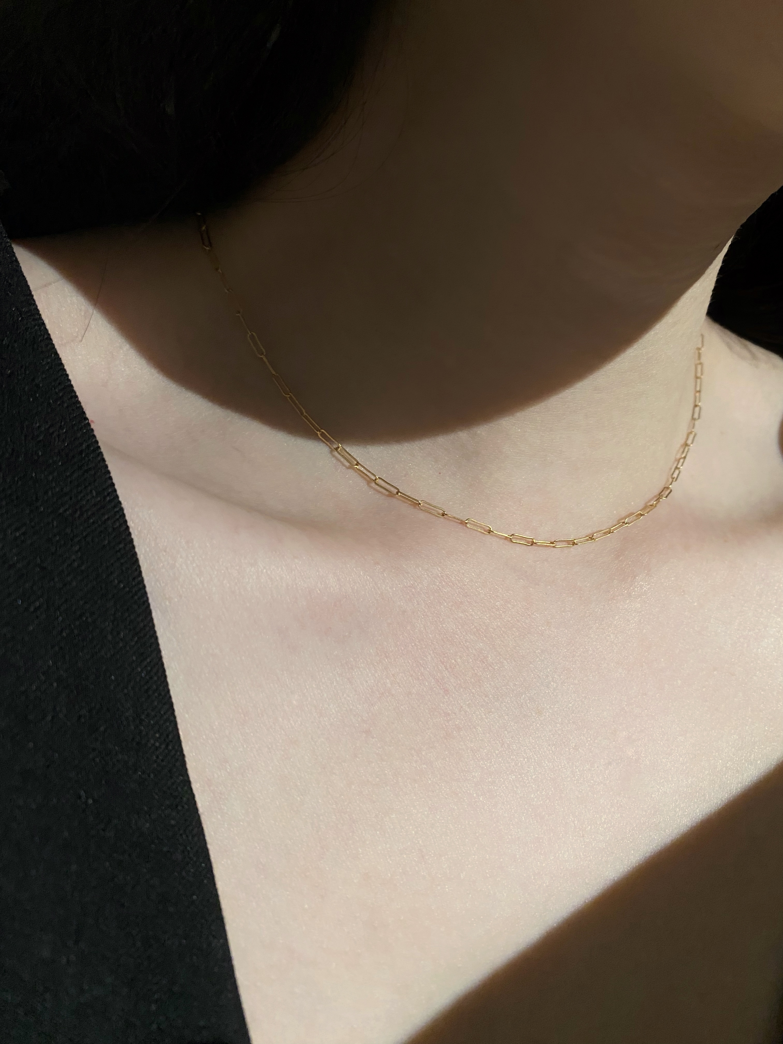 微粗鏤空長方項鍊