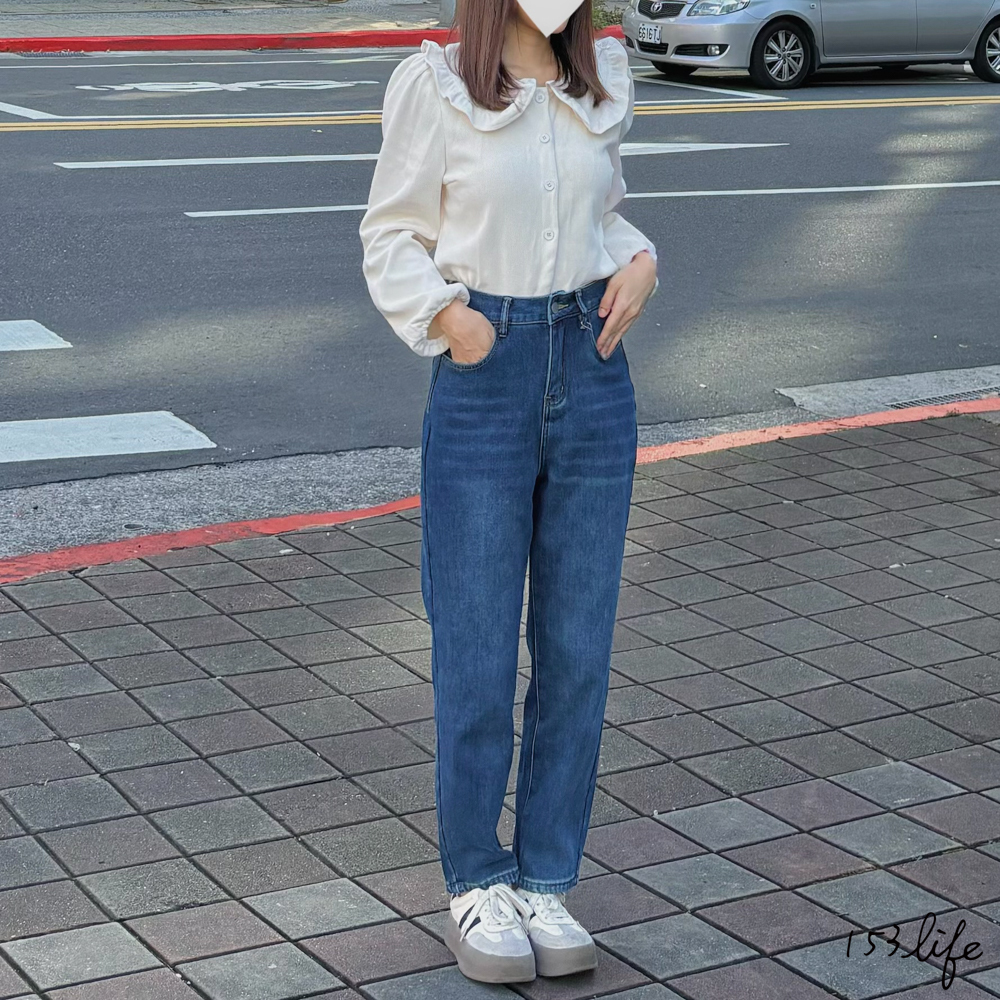 |預購|⛄️(加絨/一般)高腰牛仔九分蘿蔔褲老爺褲 XXS-XL