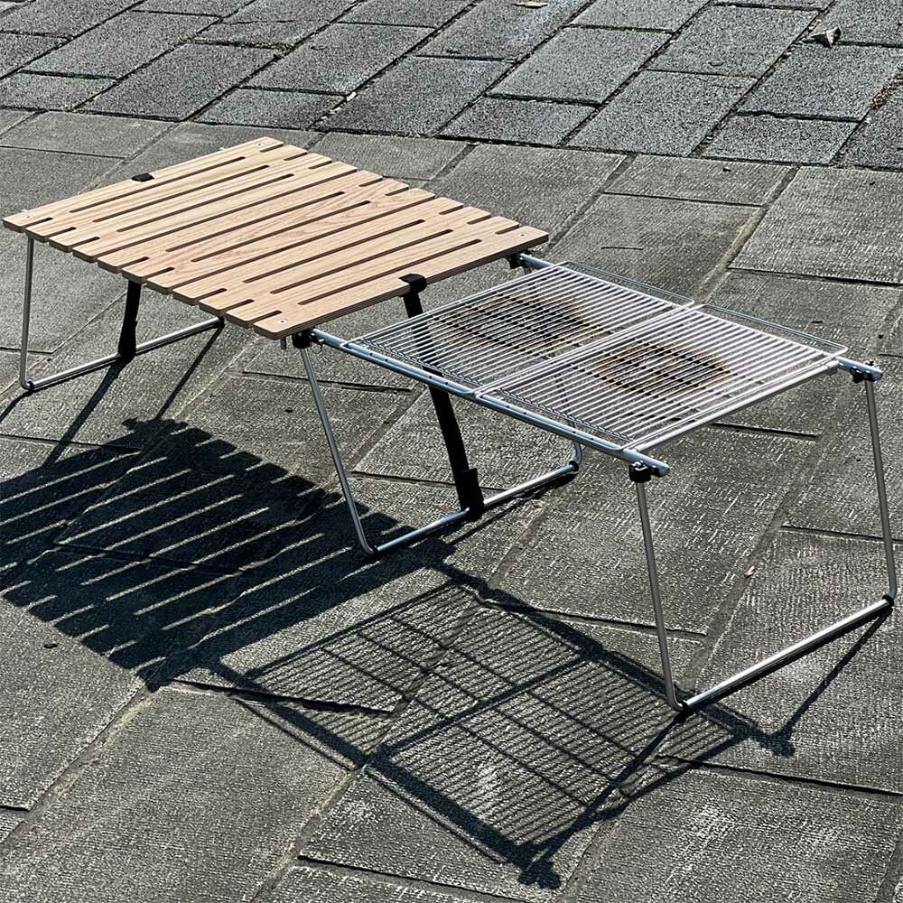 hxo Design 輕量版折疊木條桌-原木色