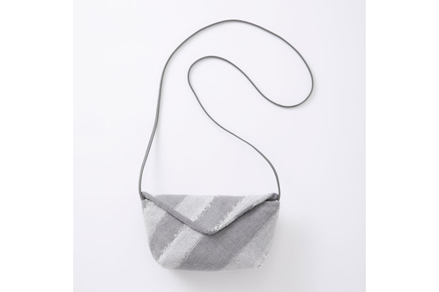 中川政七-蚊帳織戳繡肩背包 / 薄墨