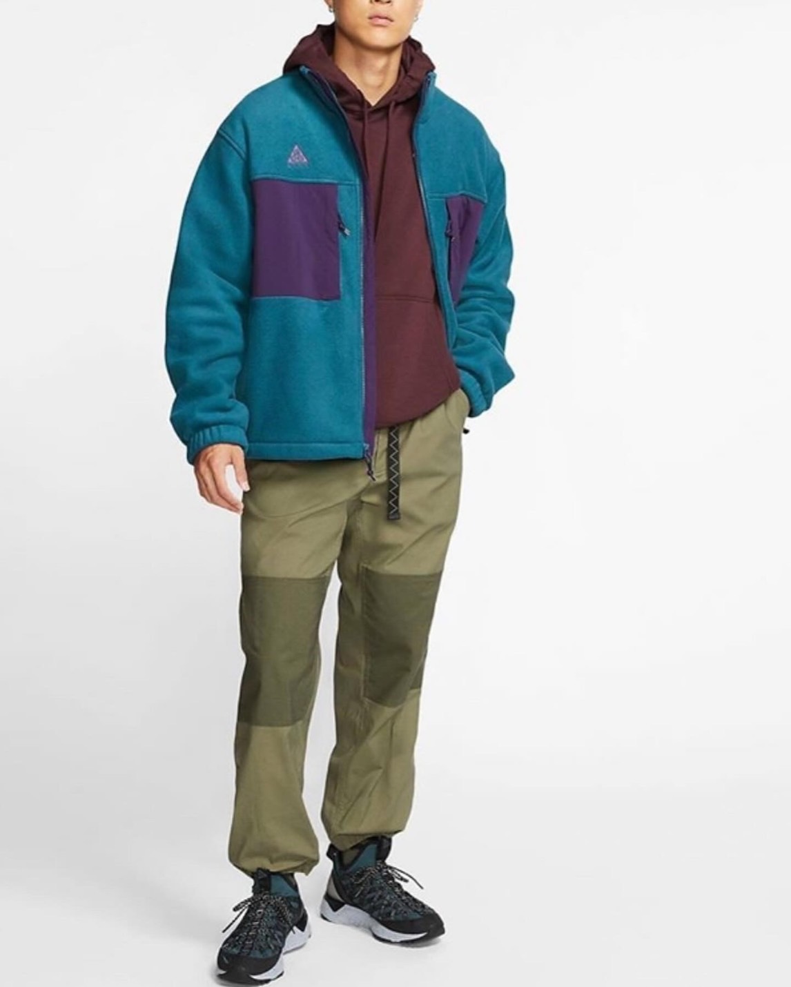 【NIKE ACG】拼色立領外套 毛怪 絨毛外套 BQ7198-347