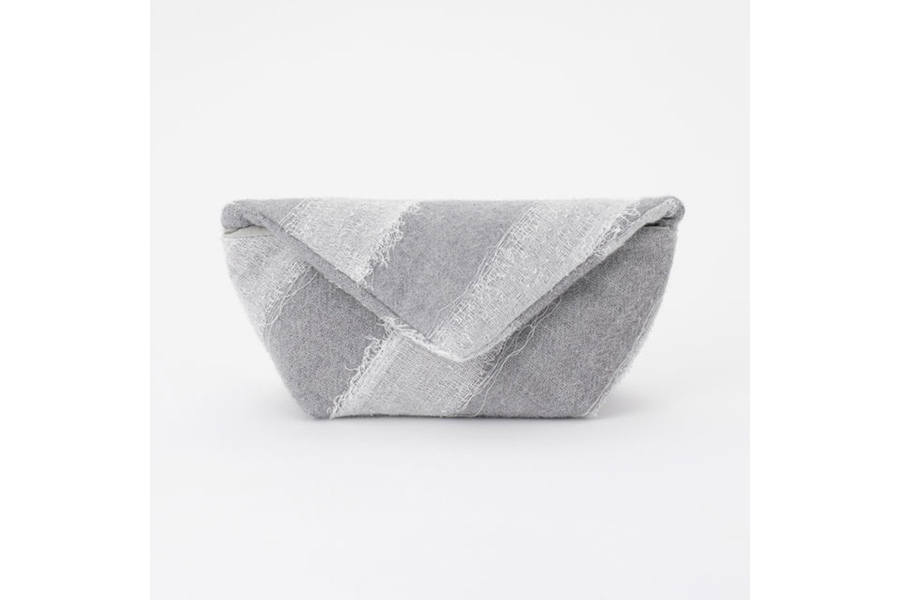 中川政七-蚊帳織戳繡化妝包 薄墨