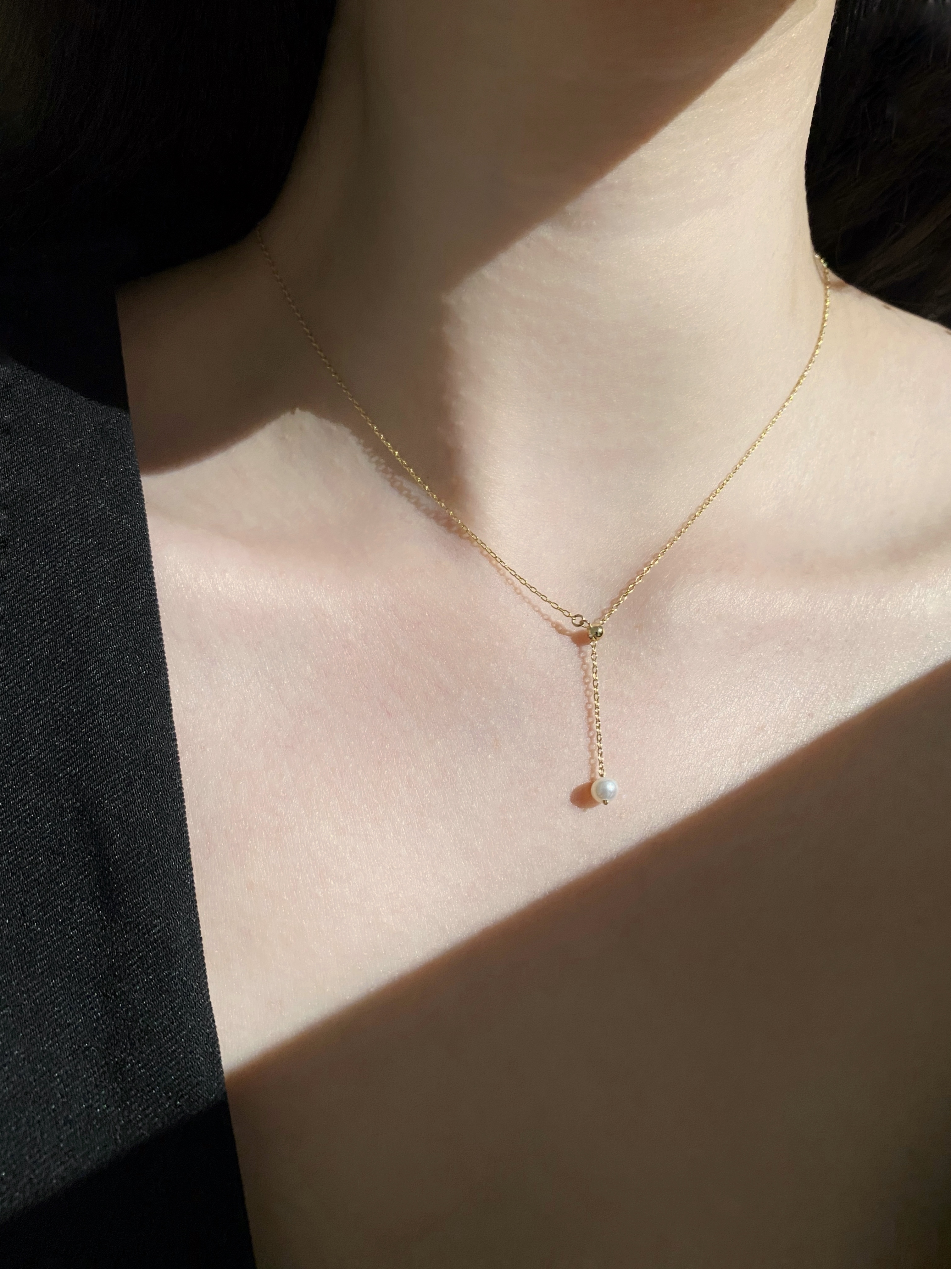 可調珍珠 Y 字項鍊