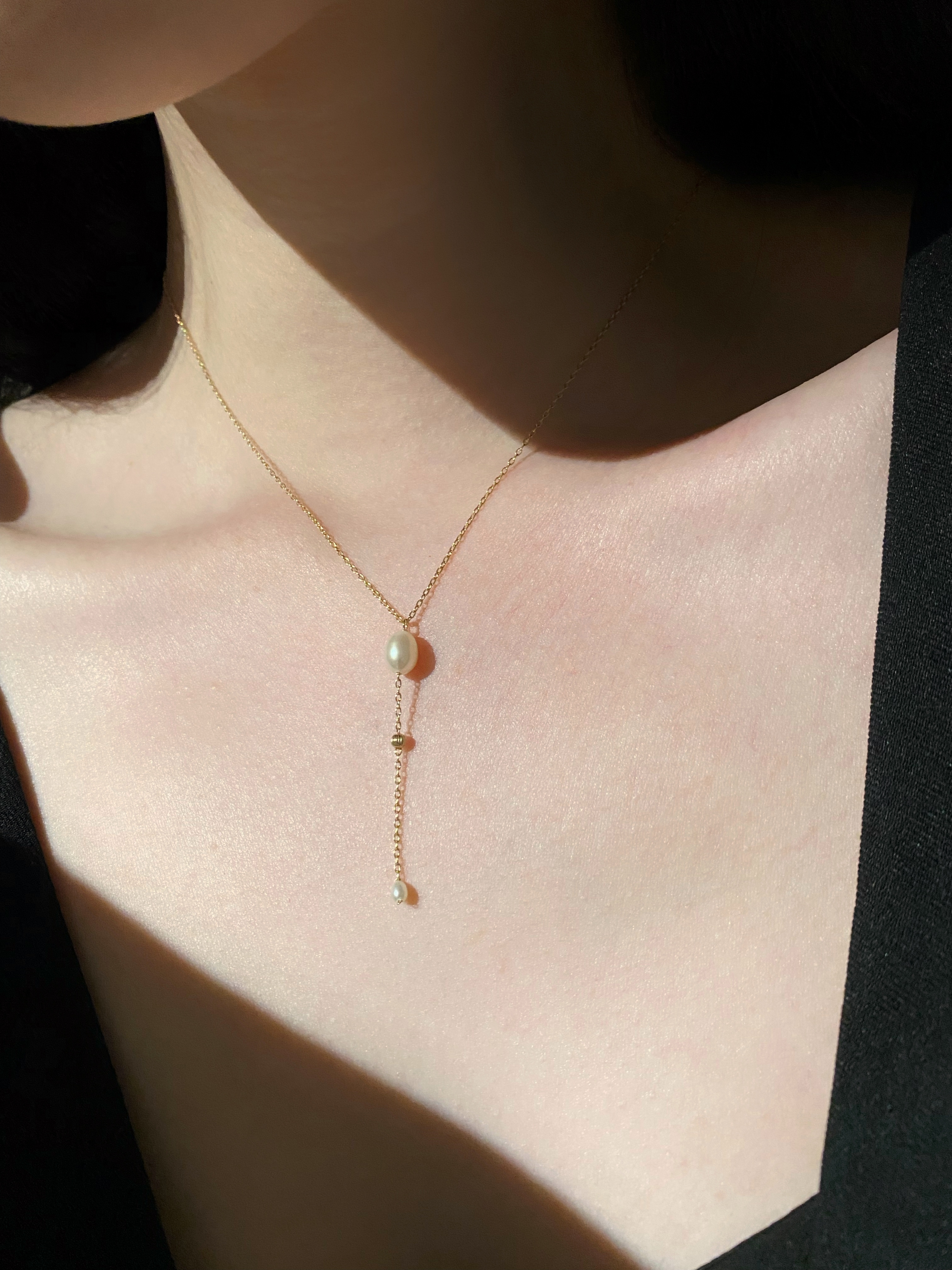 金球珍珠 Y 字項鍊