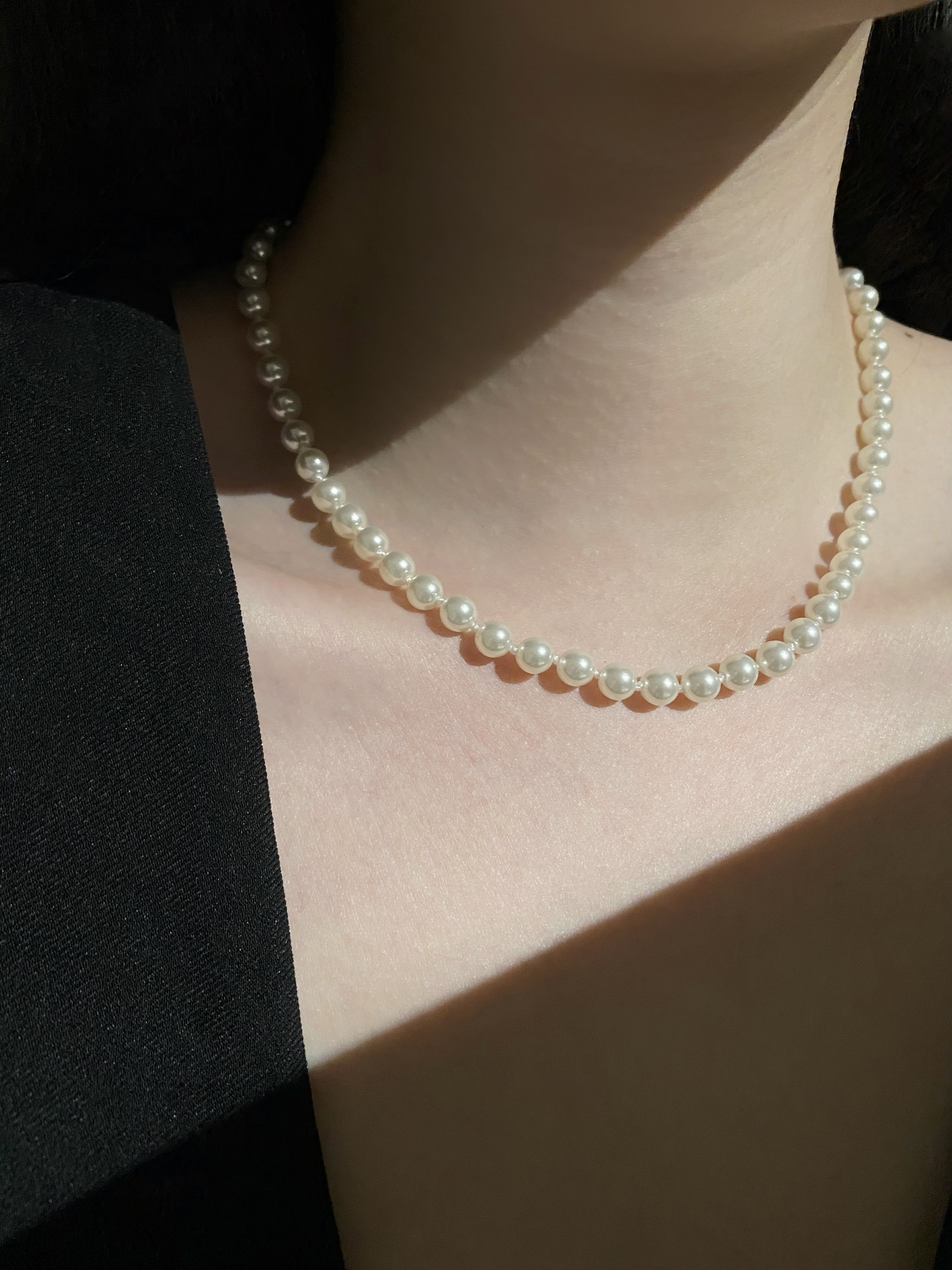 6mm 整圈施華洛珍珠項鍊