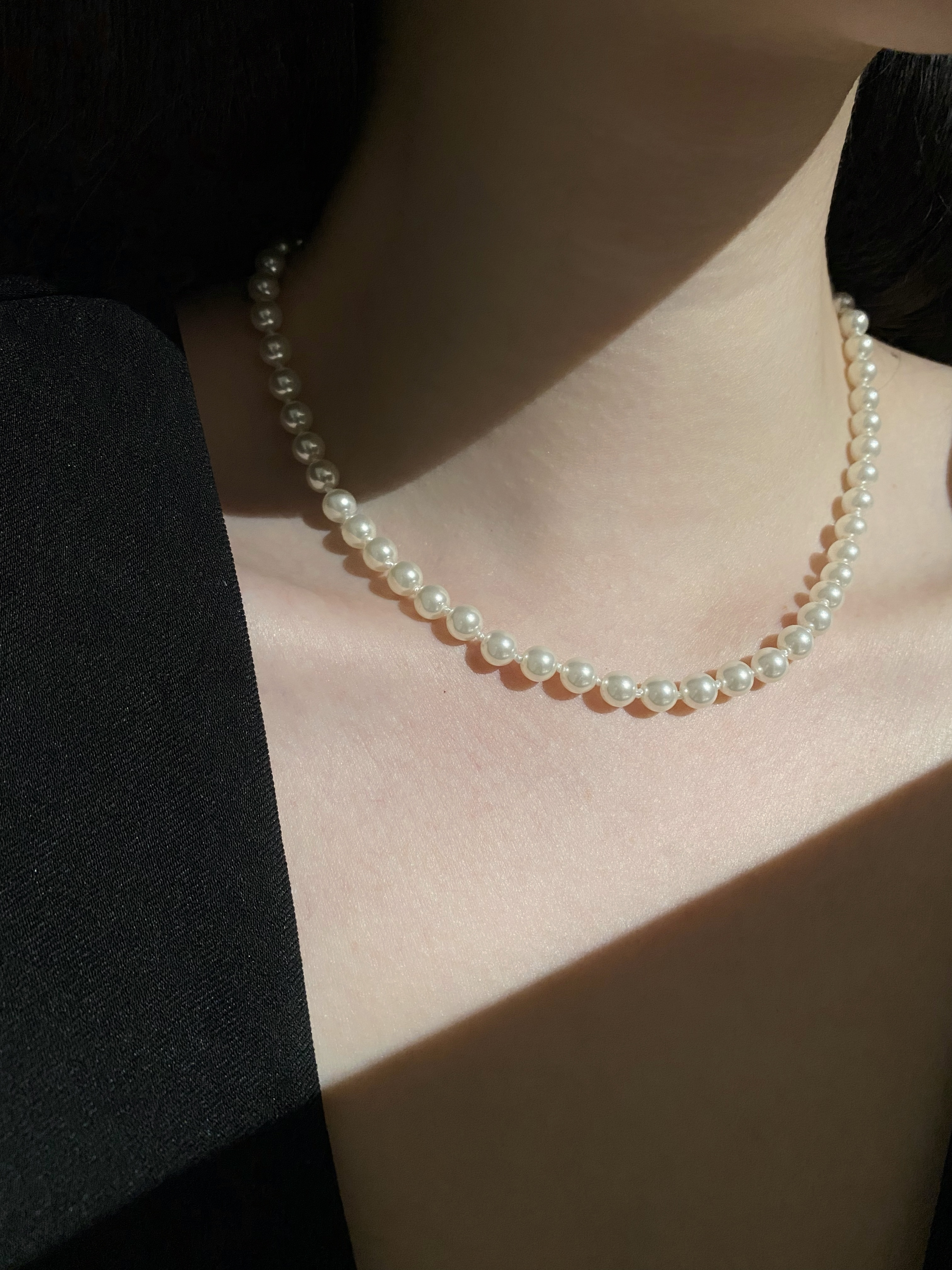 6mm 整圈施華洛珍珠項鍊