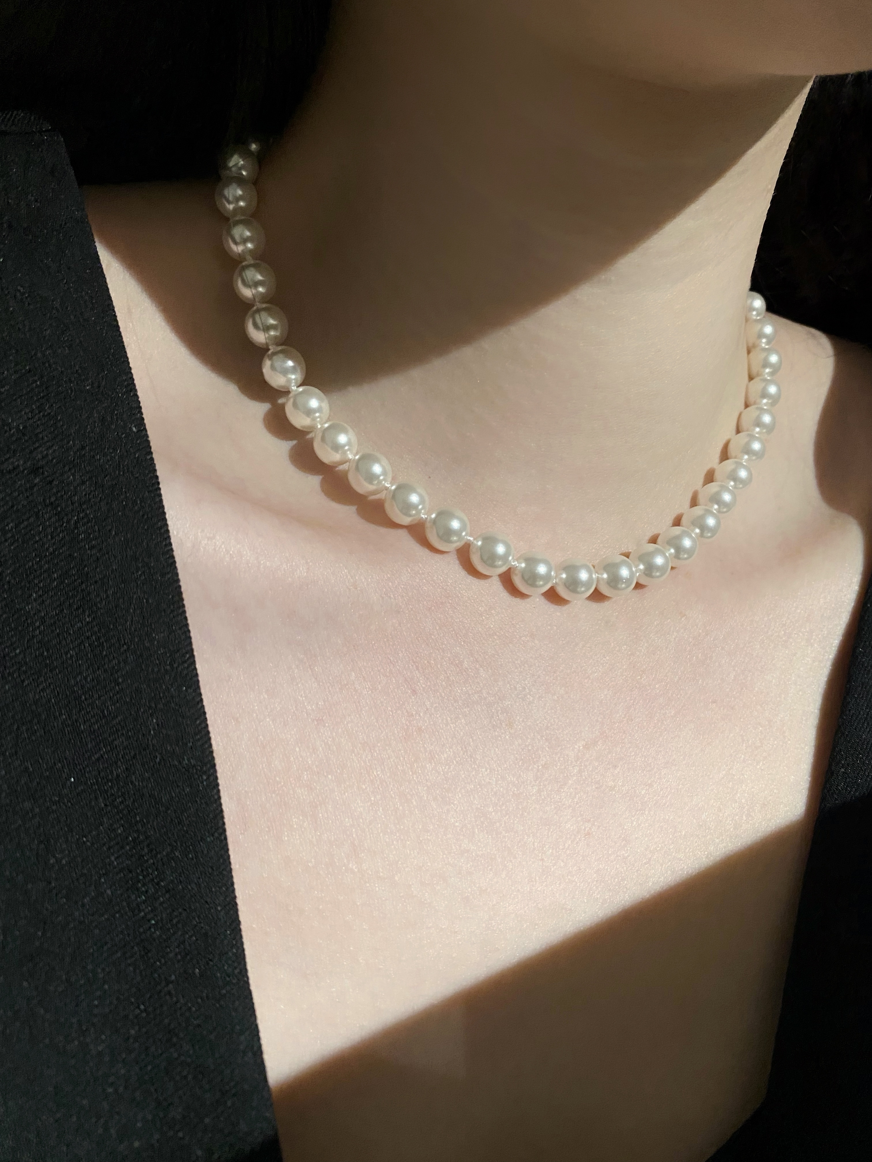 8mm 整圈施華洛珍珠項鍊