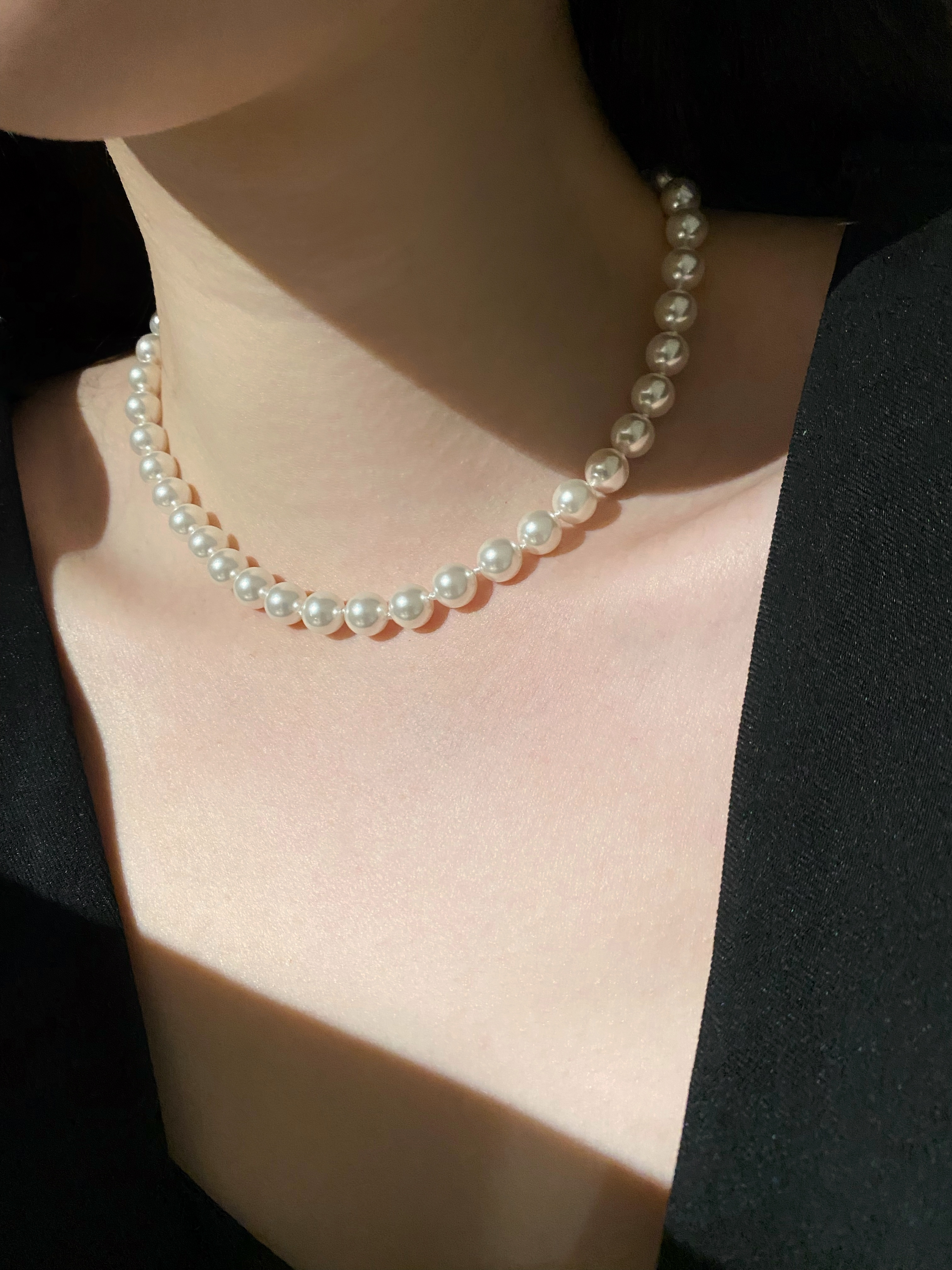 8mm 整圈施華洛珍珠項鍊