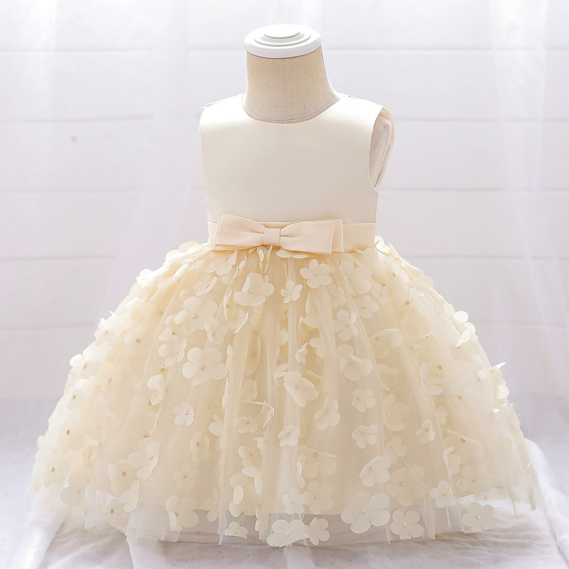 H211YW_A12_C: 天使淡黃色花花仙子禮服裙(pre-order)