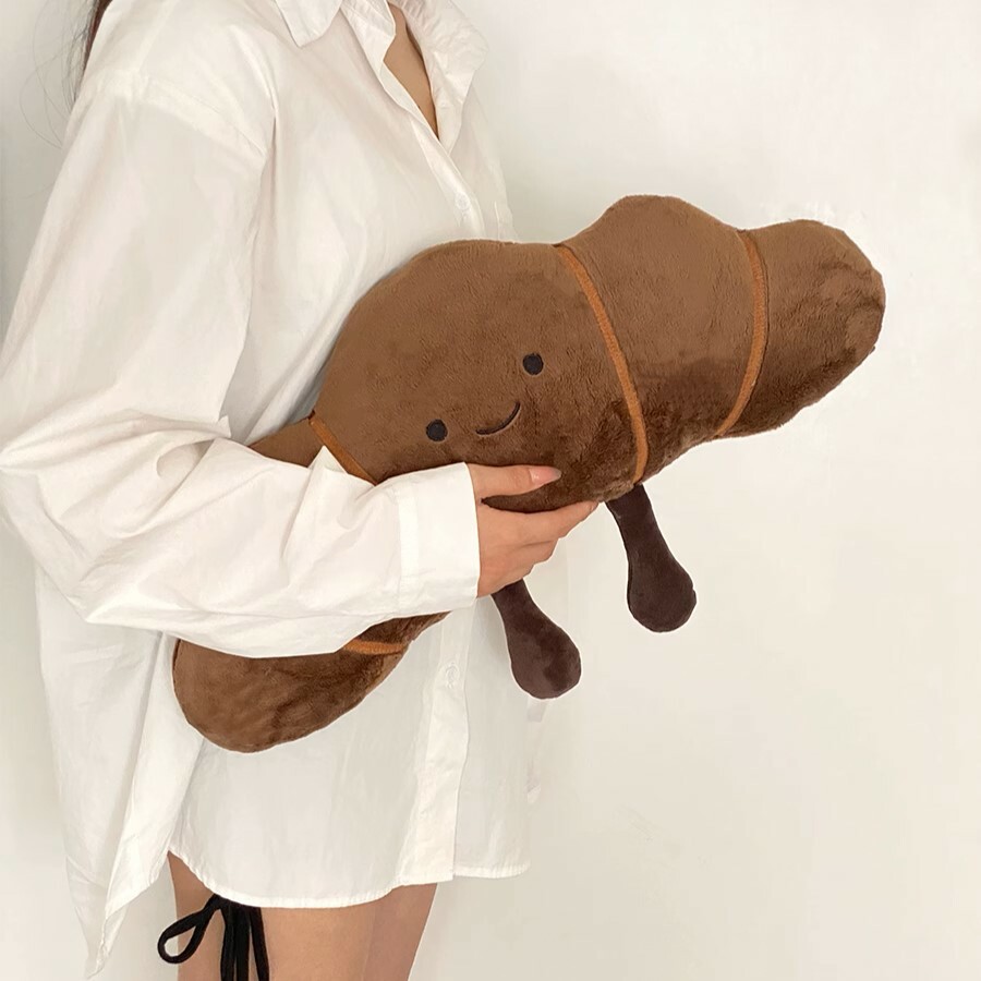 《3413》可愛表情麵包造型玩偶