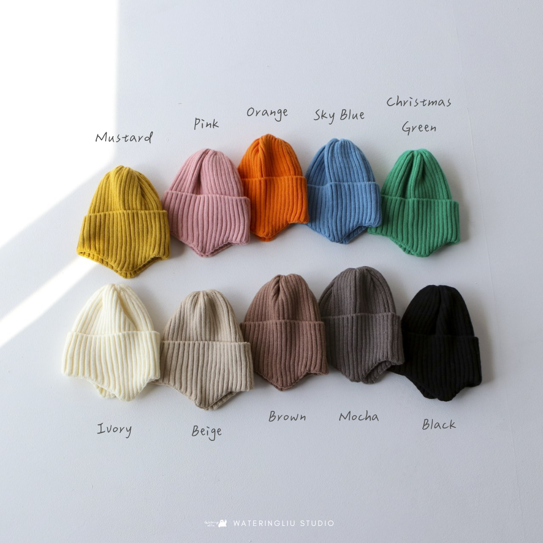 【預購 - 10色】韓國質感選物 - 純棉內裡遮耳毛帽