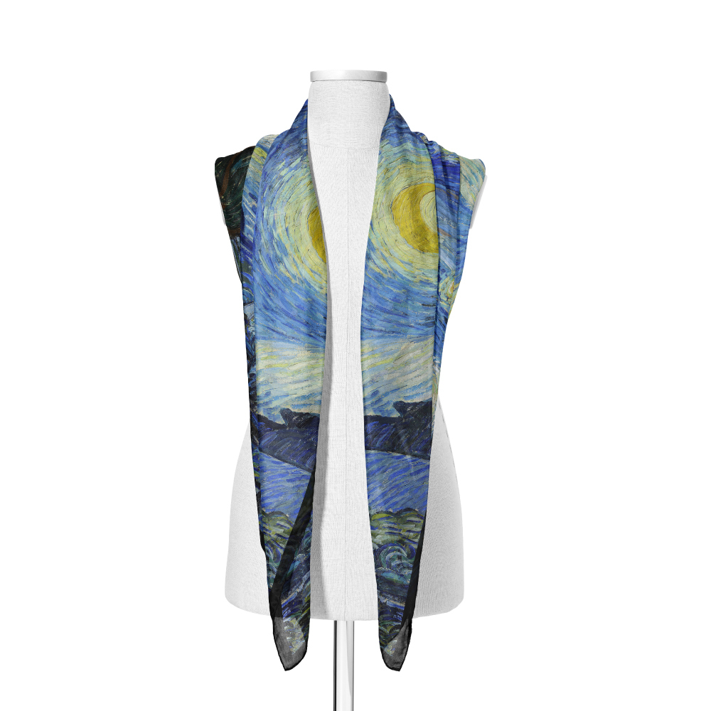 藝術絲巾｜梵谷《星夜》