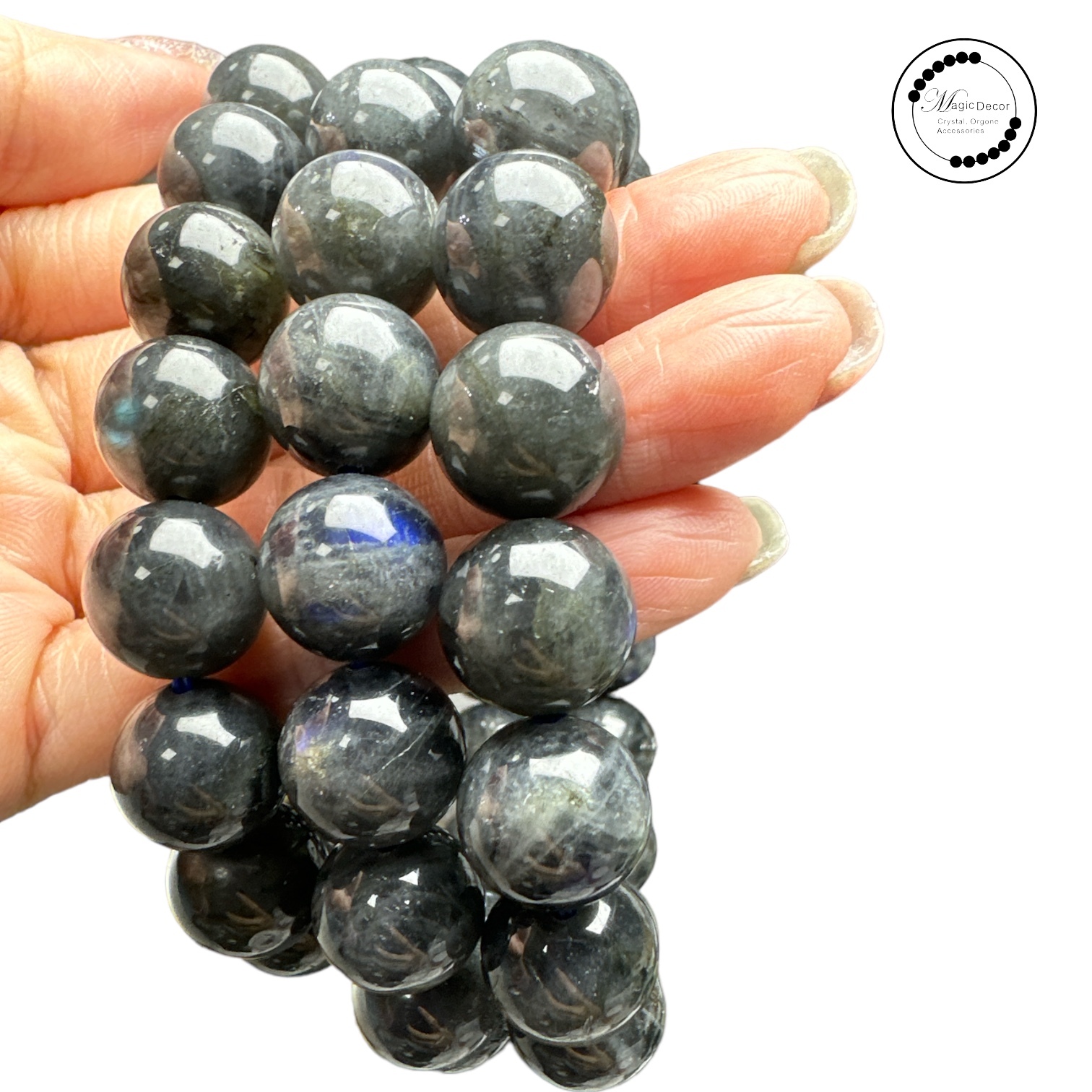 231207-a30 12mm+黑底強藍光拉長石手串