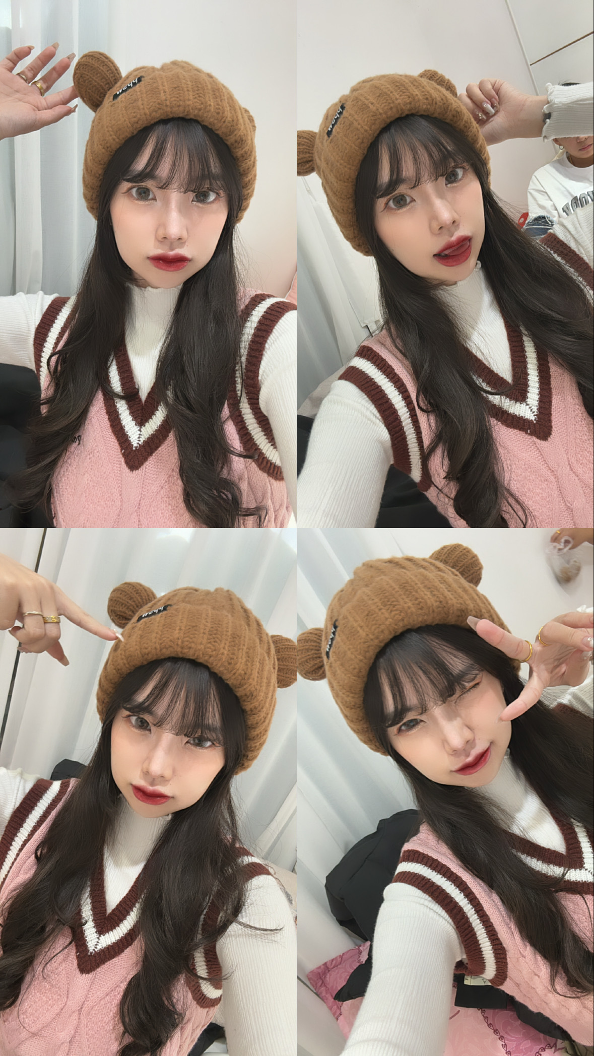 卡哇伊🐻韓版小熊帽