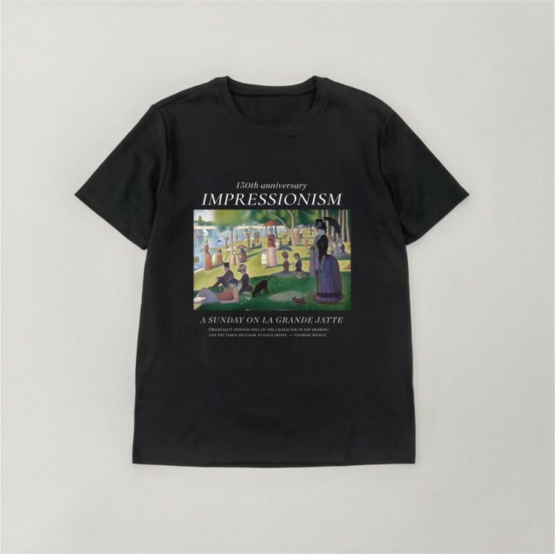 藝術T恤｜秀拉《大碗島的星期天下午》黑